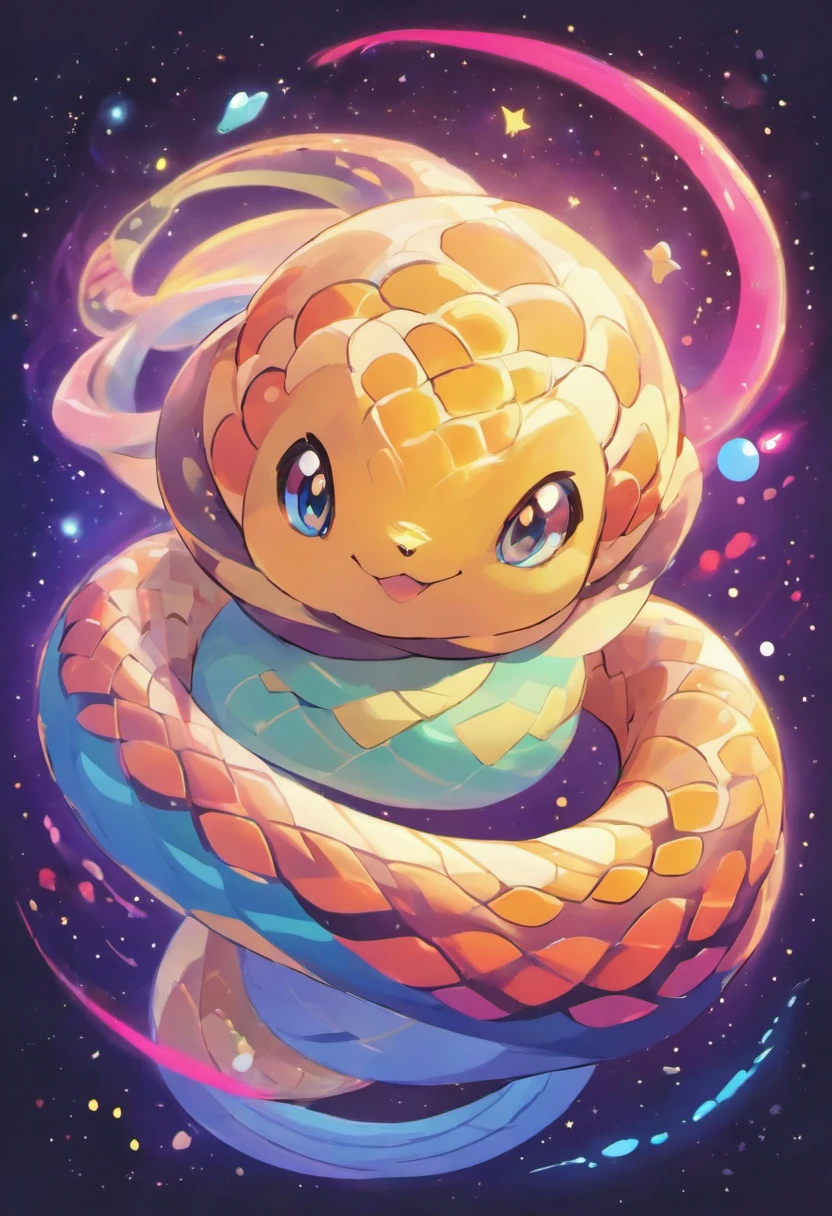 a cute baby space snake