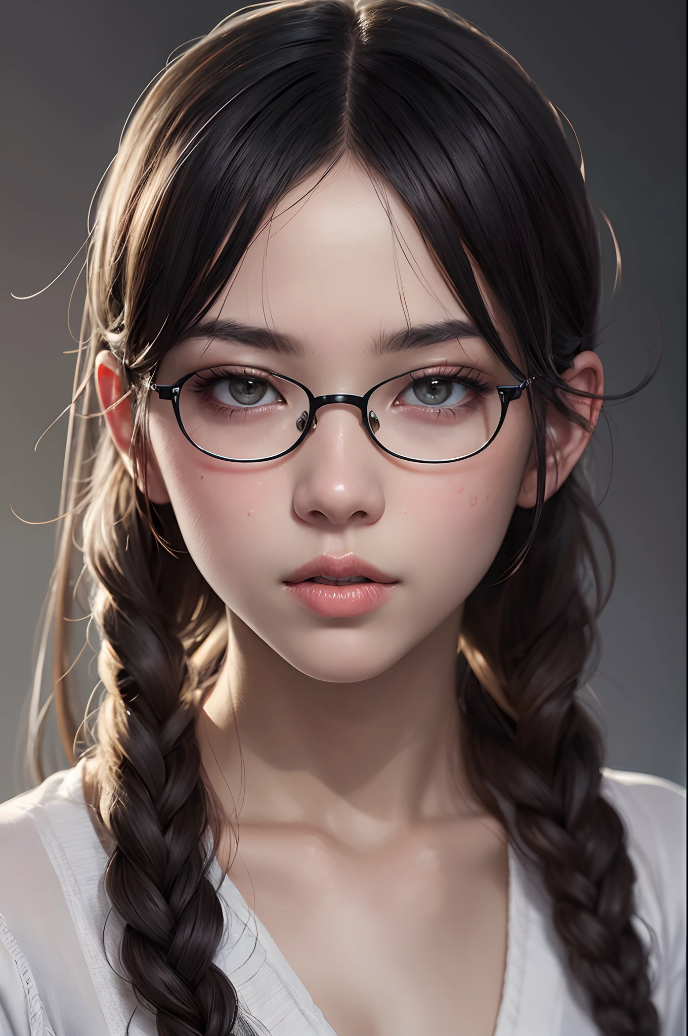 Are you okayですか、(best illustrations)、8k UHD resolution、intricate details、highest quality、realistic、Super detailed、best lighting、best shadows、soft lighting、Ultra HD、超realistic、Tyndall effect、Photoreal、(high detail skin:1.2)、 (intricate details, compensate, face to face with the children_v1:0.5), (Fine, beautiful and delicate face, Are you okay, beautiful and delicate eyes, perfectly proportioned face, high resolution skin, fine skin, Optimal ratio of 4 fingers and 1 thumb, arm under chest, お腹の下に赤く光るtattoo、wow wow, wide hips, smooth abdomen, thin and thin skin, __fashion__, __hair__:1.25)、Digital single-lens reflex camera、 不条理なrealistic作品: 1.3), (maximum resolution: 1.2), (Ultra HDTV: 1.2), cinematic light, fine eyes and skin, detailed facial features, , (sharp focus: 1.2）, (focus on face:1.2),perfect style, beautiful face, acura, anatomically correct, Highly detailed face and skin texture, fine eyes, double eyelid, thin eyebrows, glitter eyeliner: 1 natural cheeks, Glossy skin, Fair skin: 1.2, (glossy lips: 1.4),(embarrassed look: 1.2),Highly detailed face and skin texture, fine eyes, double eyelid, natural cheeks,  glossy lips: 1.4,exposed cleavage、Bewitching。baby face、attractive、Chest emphasis、((((giant glasses, otaku glasses, thick glasses, round glasses)))),The long-haired、Braid hair、Ponytail distortion、, Ponytail with a bow tied at the back of the hair, huge solemn expression、body up、Big breasts emphasis, super tight chest, 豊胸hand術, The chest is very large and round,tight waist、 meet beautiful girls, looking at girl&#39;body of, in the dark、bat wings，(((小さなdevilの角)))、(devil&#39;tail of)、(detailed spooky background:0.8)、Long grey hair，emits eerie demonic flames，Lu Guoguang，green flash particles, magic、火炎magic、Flares up violently、swirling explosion, angelic halo, Dazzling gold and orange shine, Dramatic composition details), synchrotron radiation, Powerful light area,  (magicのシンボルが鎧に輝く:1.3), (magicの魔力が彼女の周囲に渦巻いていた:1.3), Long white hair waving in the wind in every detail, (intense expression:1.1), (Its light is、Highlighting her dominance and rebirth behind the scenes:1.4), (Wisdom and Rebirth:1.2), (Strong stance:1.2), (Overwhelming mystical power:1.2), (きらめくSweat:1.1),(The contrast between silver and gold:1.3),elegant glitter dark＆mysterious version, very beautiful and shining eyes、Arms tied with rough ropes、girl hanging from the ceiling、Sweat、ロープが彼女body ofを縛った、wet body、Aranawa that bites into the crotch、股間からは大量body of液が流れ出す.、The tower is good、wet white underwear、One leg is suspended above by a coarse rope、tied up with a rope、tightly tied、tie one&#39;hand、Hanging in shackles、tattoo, gem