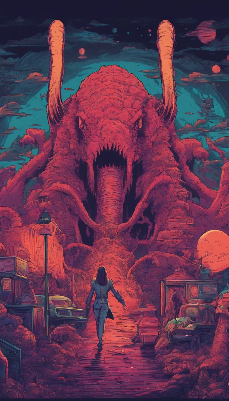 Strange beasts in a fantasy world,Blood,Covered with thick spikes,Moon Night,中景 the scene is,Full body like, highly detailed surreal vfx,oc rendered,Shot with 70 mm - AR 16:9 --q 2 --s 1000