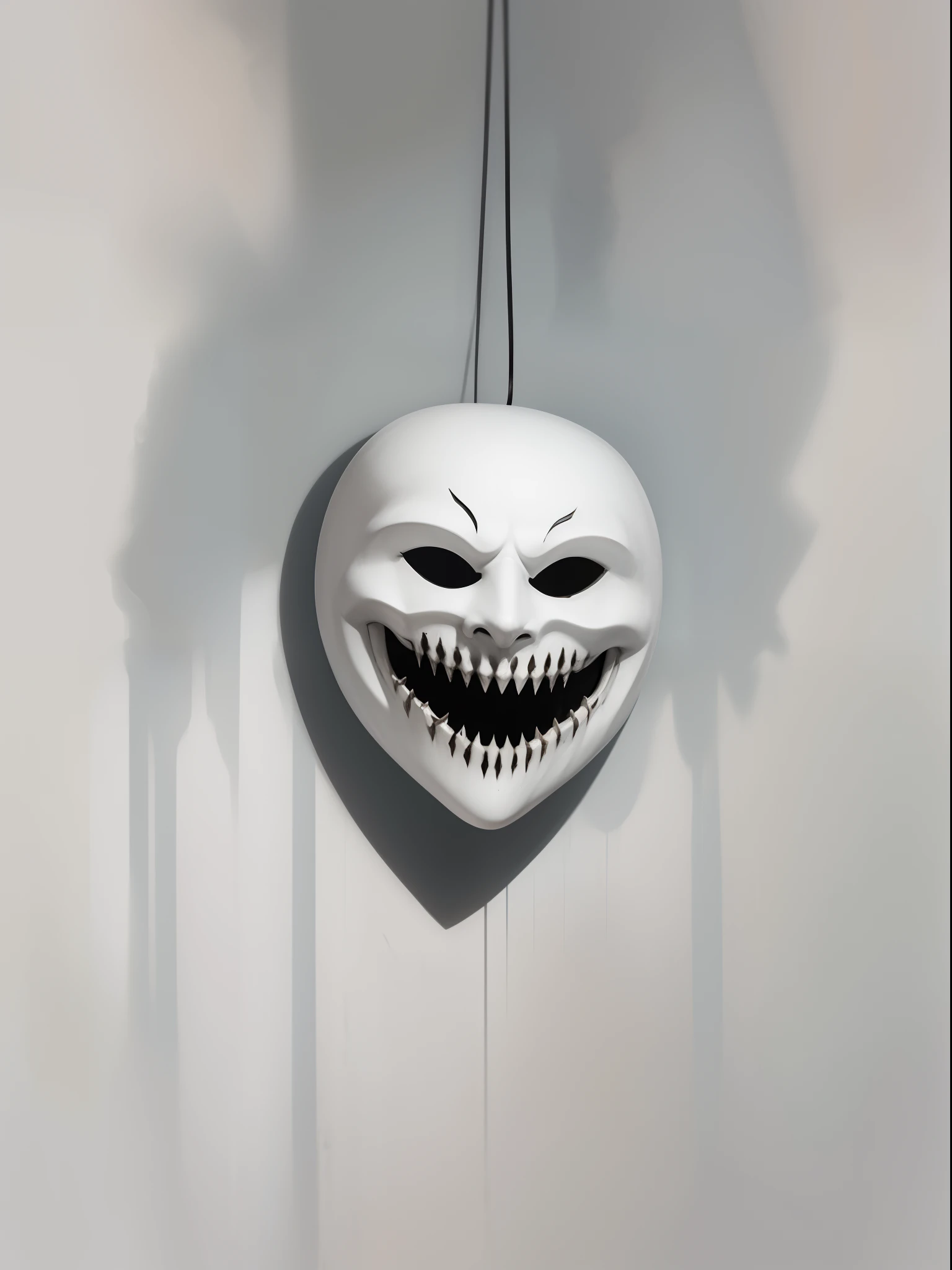 wood texture, and wooden cracks in the mouth of the mask