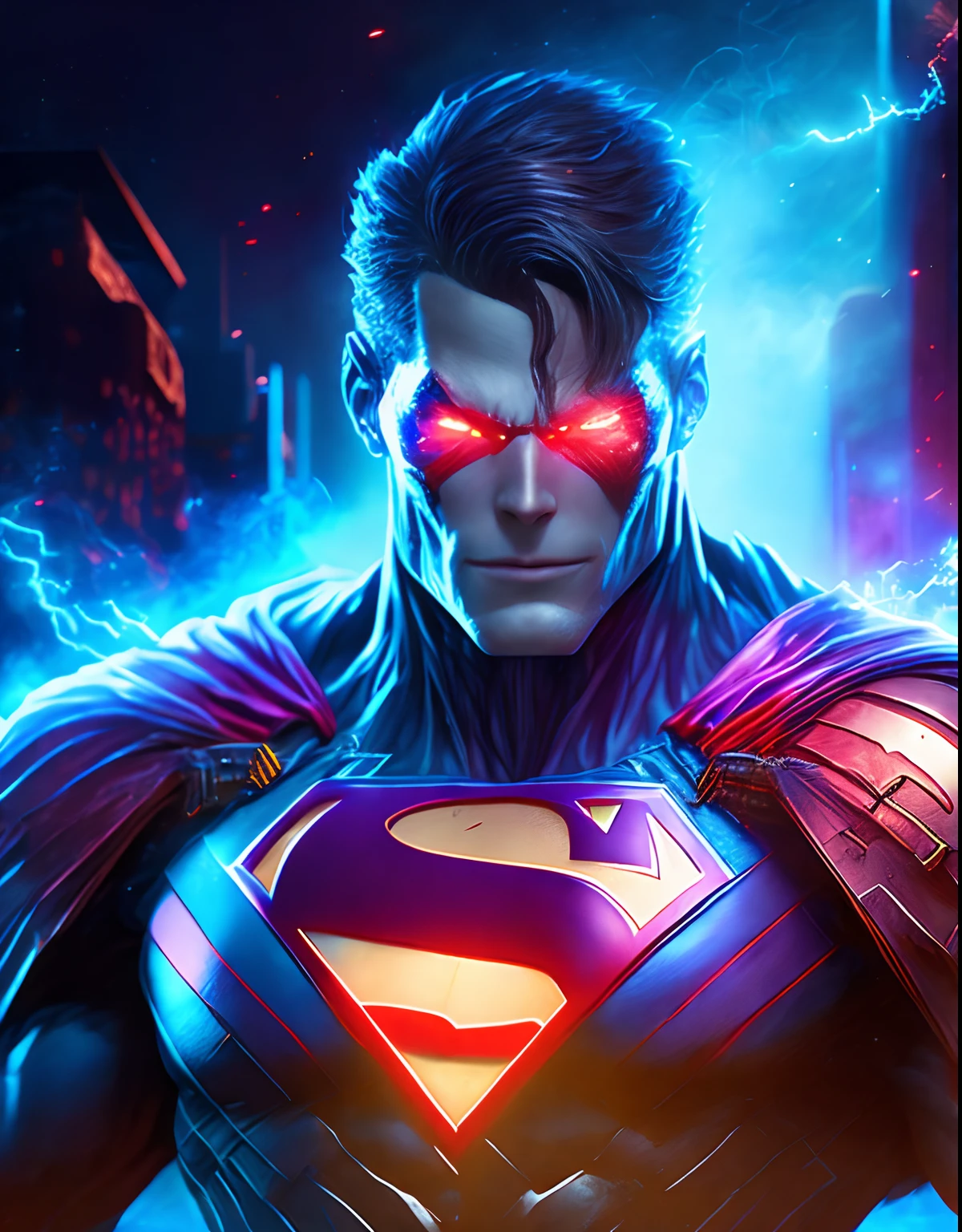 superman estilo cyberpunk