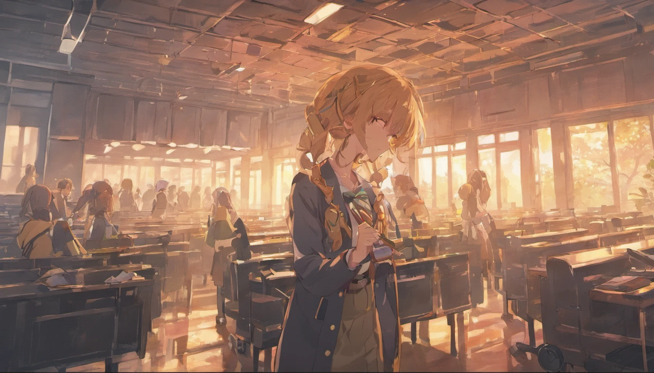 4 girls classroom labor duty uniform
