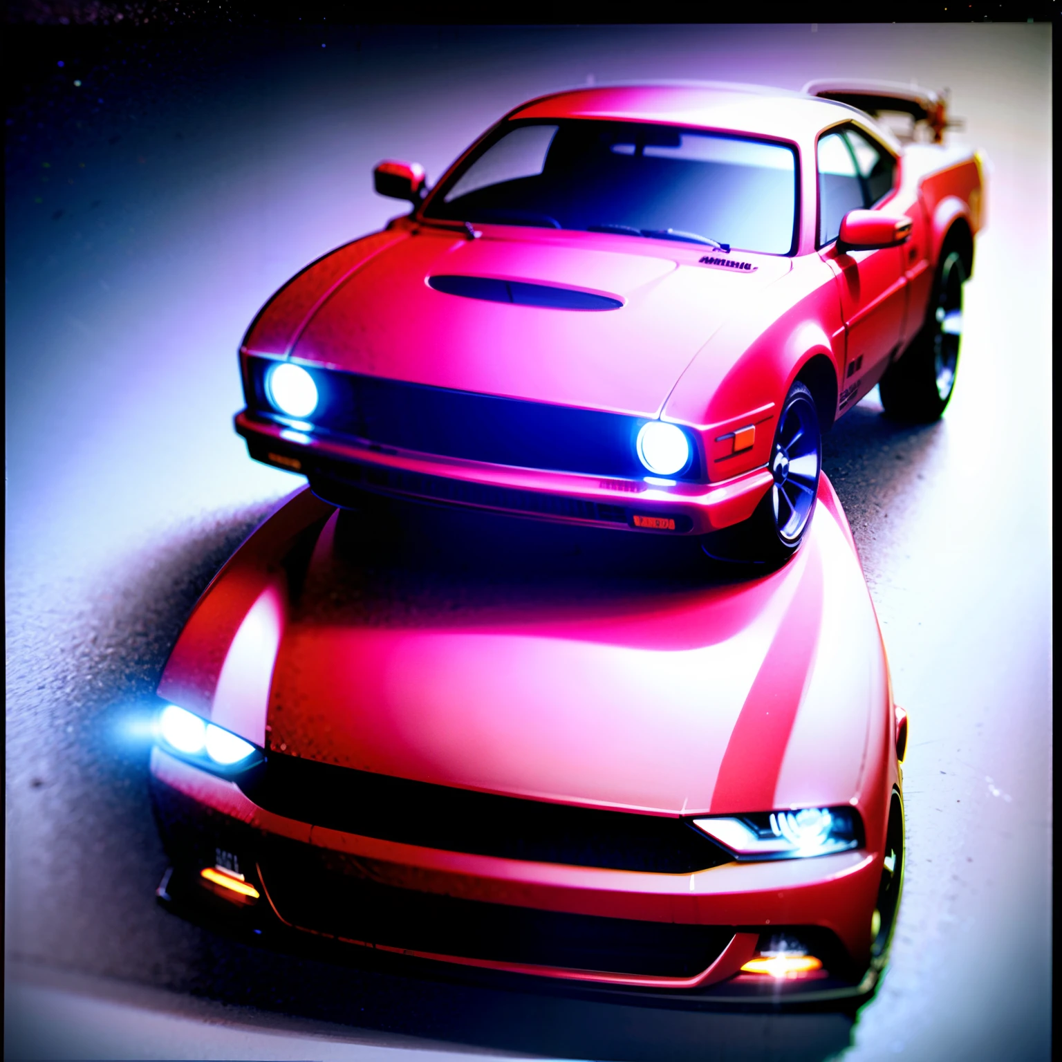 Carro verde dodge challenger estacionado em garagem com aro vermelho, esquiva de cor suave, Muscle Carros, fotografia automotiva, vehicle photography, Corpo largo, KodakChrome : : 8 mil, Car photography, cinematic front shot, fotografia automotiva, fotografia comercial do carro, Foto de perfil frontal, tiro de carro, cinematic shot ar 9:16 -n 6 -g, Muscle, Luxury and technological car interior mixed antique car and tesla, modelo tri farol redondo