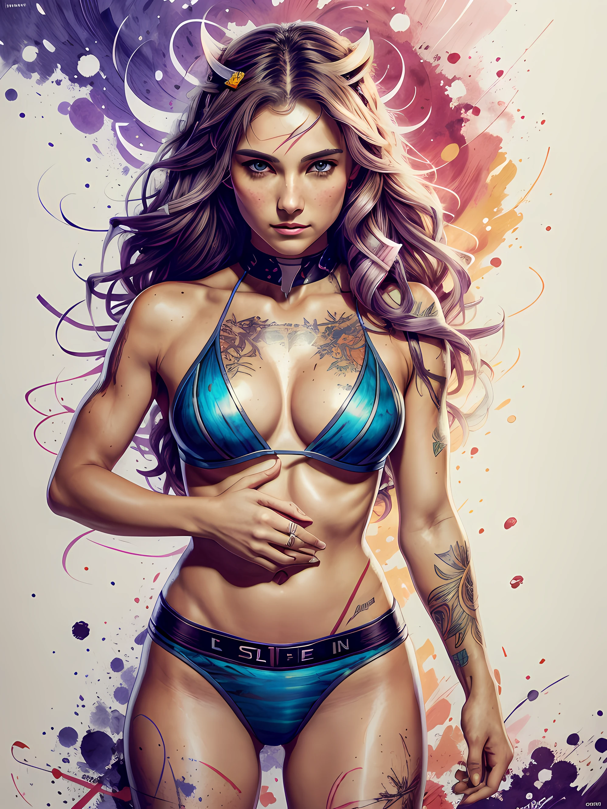 uma mulher tigre com cabelos loiros e olhos azuis, usando uma blusa de moletom,inspirada em "Selina Kyle", vidros de vidro,Rosa da flor, alegria, Standing position, beleza abstrata, Centrado, looking at the camera, Facing the camera, nearing perfection, Dynamic, altamente detalhado, liso, foco nítido, 8k, high-definition resolution, illustration, arte de Carne Griffiths e Wadim Kashin, fundo branco