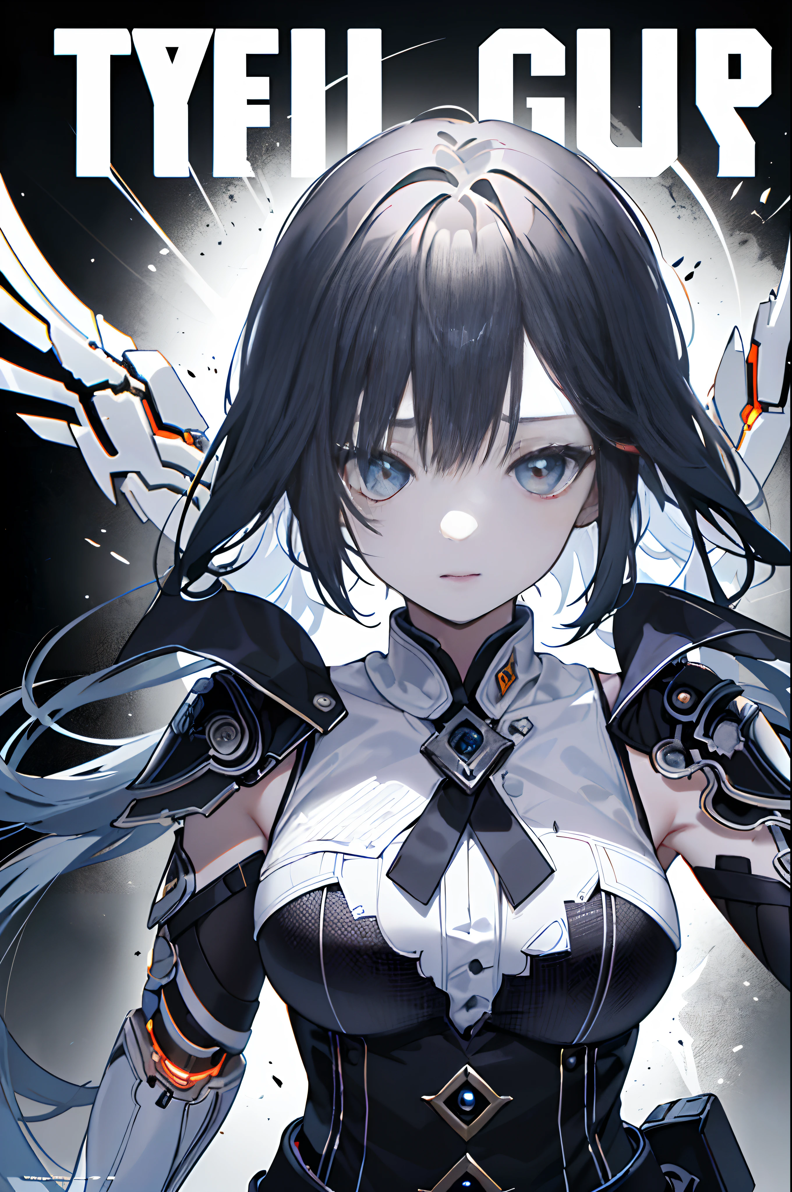 ((((Dramatic))), (((grittiness))), (((Intense))) The movie poster features a young woman as the central character。She stands confidently in the center of the poster,Wear fashion-forward cyborg-futuristic outfits,with a determined expression on her face。The background is dark and gritty,There is a sense of danger and a strong feeling。The text is bold and eye-catching,With catchy slogans,Adds to the overall drama and excitement。The color palette is dominated by dark colors,Dotted with bright colors,Make the poster dynamic and visually striking,tachi-e (Magazines:1.3), (Cover-style:1.3), Fashionab, woman, vibrant, Outfit, posing on a, Front,rich colourful,dyna,Background with,element in,self-assured,Expressing the,halter,statement,Attachment,A majestic,coil,Runt,Touching pubic area,Scenes,text,Cover of a,boldness,attention-grabbing,titles,Fashionab,typeface,Catchy,titles,more big,Smart、moderno、Trendy、focus-on、Fashionab、,tmasterpiece,Need,Best quality at best,Hyper-detailing,8K ,hyper HD