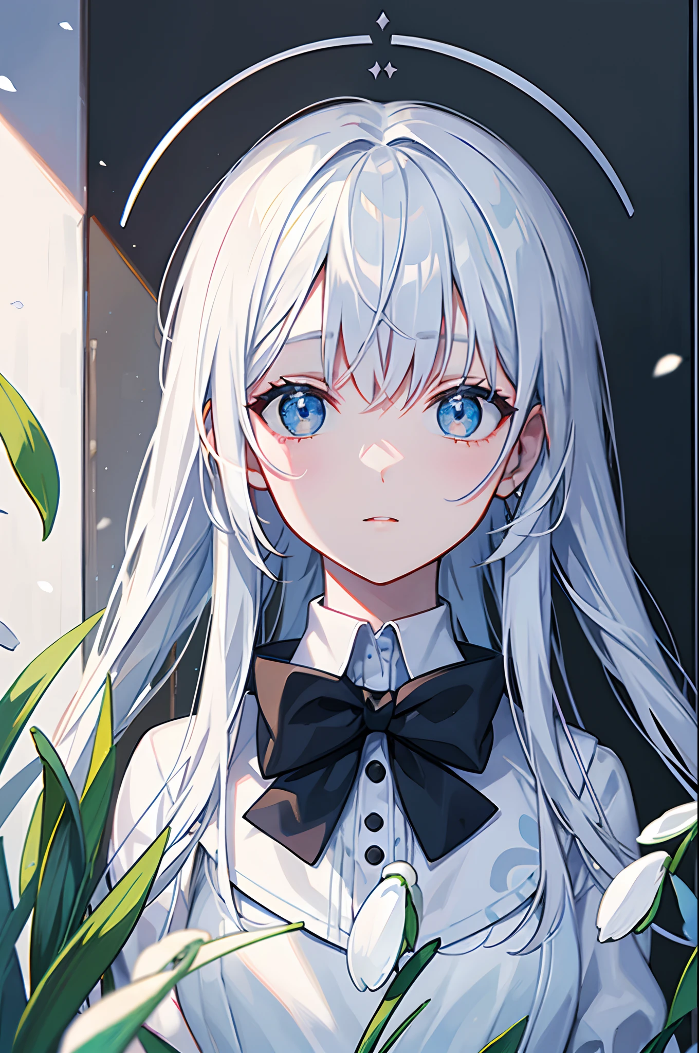 a snowdrop flower as a person