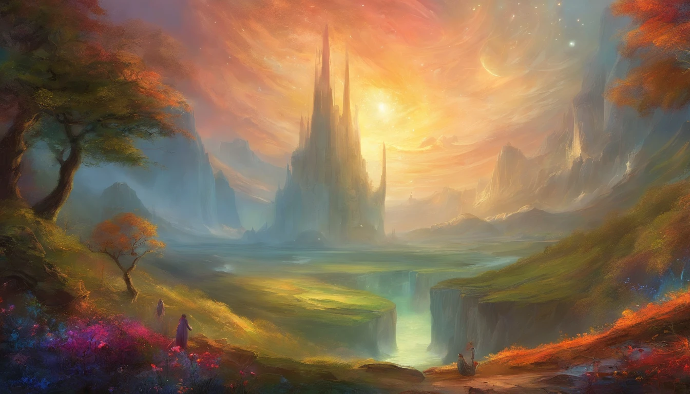 Impresionismo,Paintings by professional painters,A world of fantasy,kosmos,Milky Way