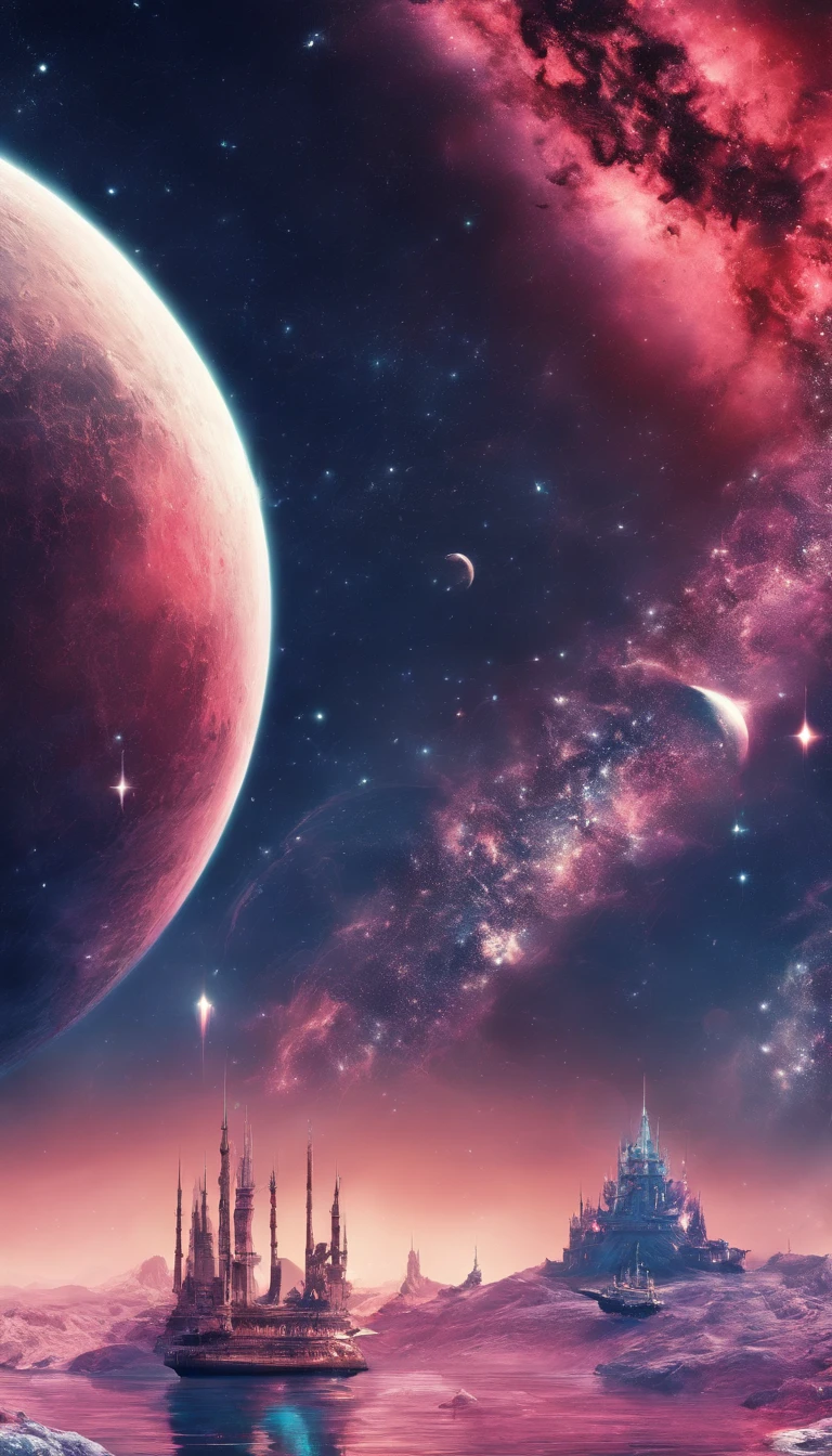 Strange beasts in a fantasy world，Blood，Covered with thick spikes，Moon Night，中景 the scene is，Full body like， highly detailed surreal vfx，oc rendered，Shot with 70 mm - AR 16:9 --q 2 --s 1000