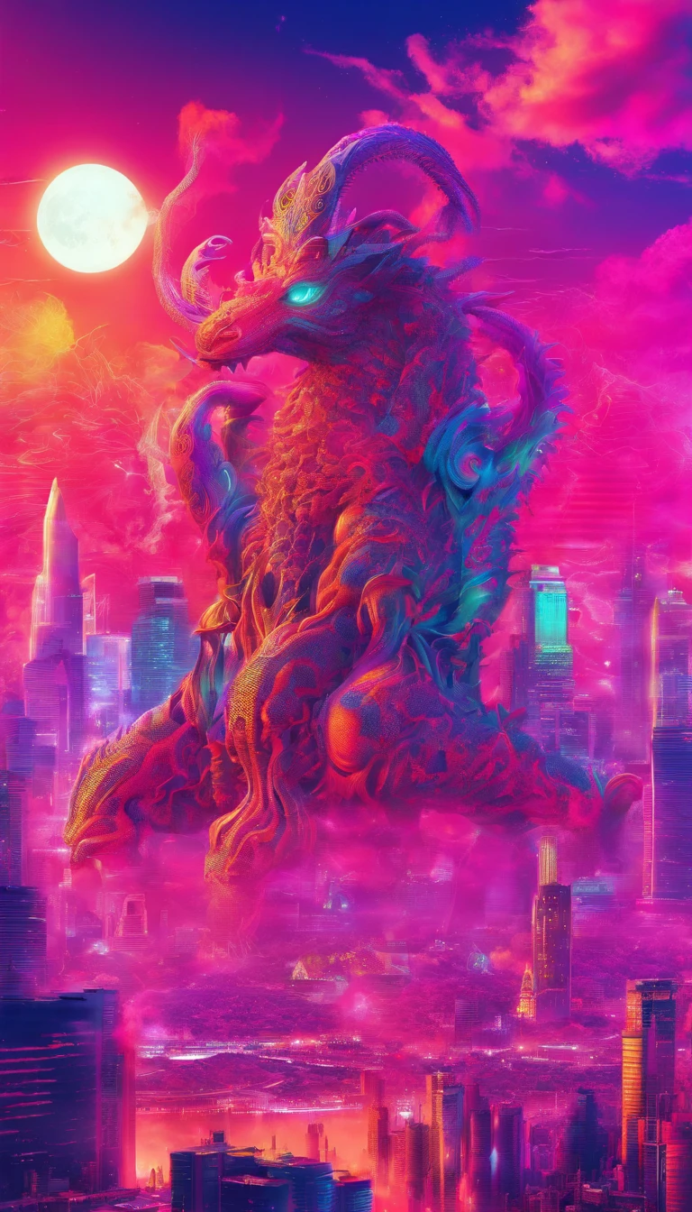 Strange beasts in a fantasy world，Blood，Covered with thick spikes，Moon Night，中景 the scene is，Full body like， highly detailed surreal vfx，oc rendered，Shot with 70 mm - AR 16:9 --q 2 --s 1000