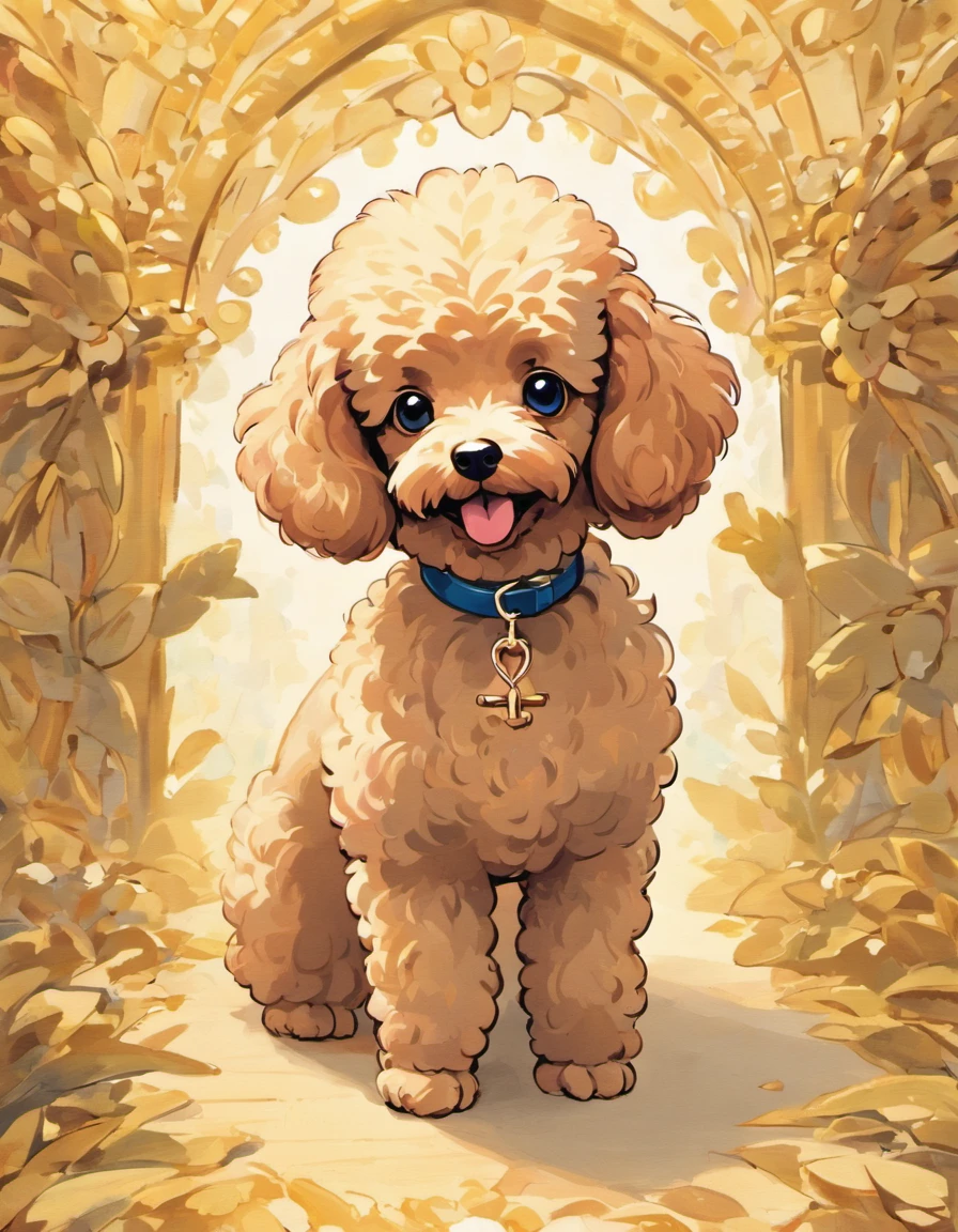 Certainly! Here's a description of a Miniature Poodle illustration in Naoki Saito's style:

"Behold a stunning work of art in Naoki Saito's signature style, featuring the charming and elegant Miniature Poodle. This exquisite illustration captures the essence of this beloved breed with a touch of grandeur and mystique.

The backdrop of this masterpiece transports you to a whimsical realm, where the Miniature Poodle takes center stage. Its fur is depicted with intricate attention to detail, showcasing every curl and wave, while the eyes hold an air of wisdom and grace. The Miniature Poodle's pose exudes a regal and confident aura, reflecting the breed's proud demeanor.

Naoki Saito's use of rich, vibrant colors brings life to the artwork, making the Miniature Poodle stand out against the backdrop of lush scenery. Each stroke of the brush tells a story, evoking a sense of wonder and admiration for this enchanting creature.

This illustration is more than just a visual delight; it's a testament to the skill and artistry of Naoki Saito, inviting you to immerse yourself in a world where the Miniature Poodle reigns supreme. Whether you're a fan of art, dogs, or both, this piece is sure to captivate your heart and imagination."

Feel free to use this description for your Miniature Poodle illustration in Naoki Saito's style!