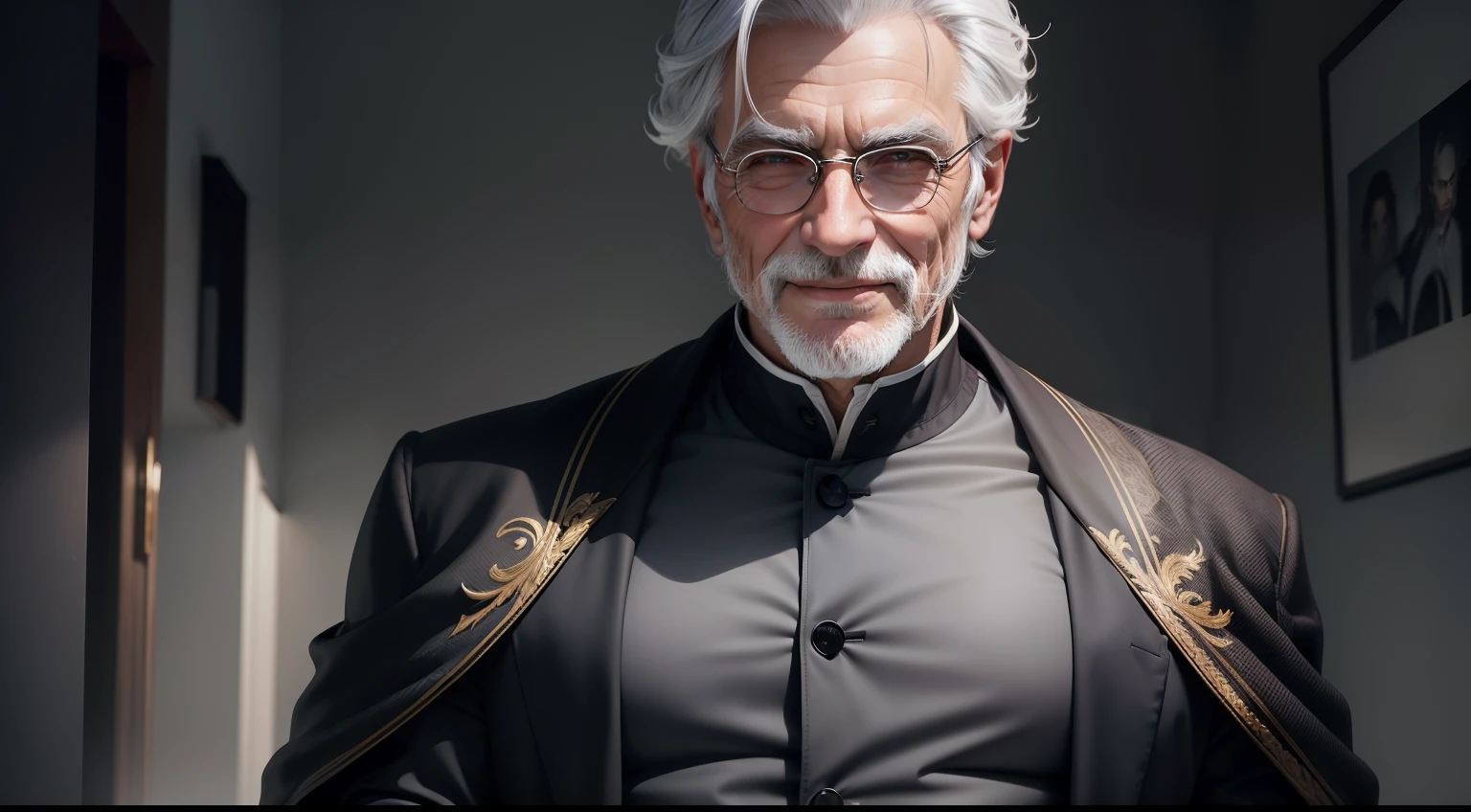 allure:
Homem de meia-idade, with gray hair and a sarcastic smile.
Veste um terno preto e uma gravata borboleta.
It has an aura of mystery and power.