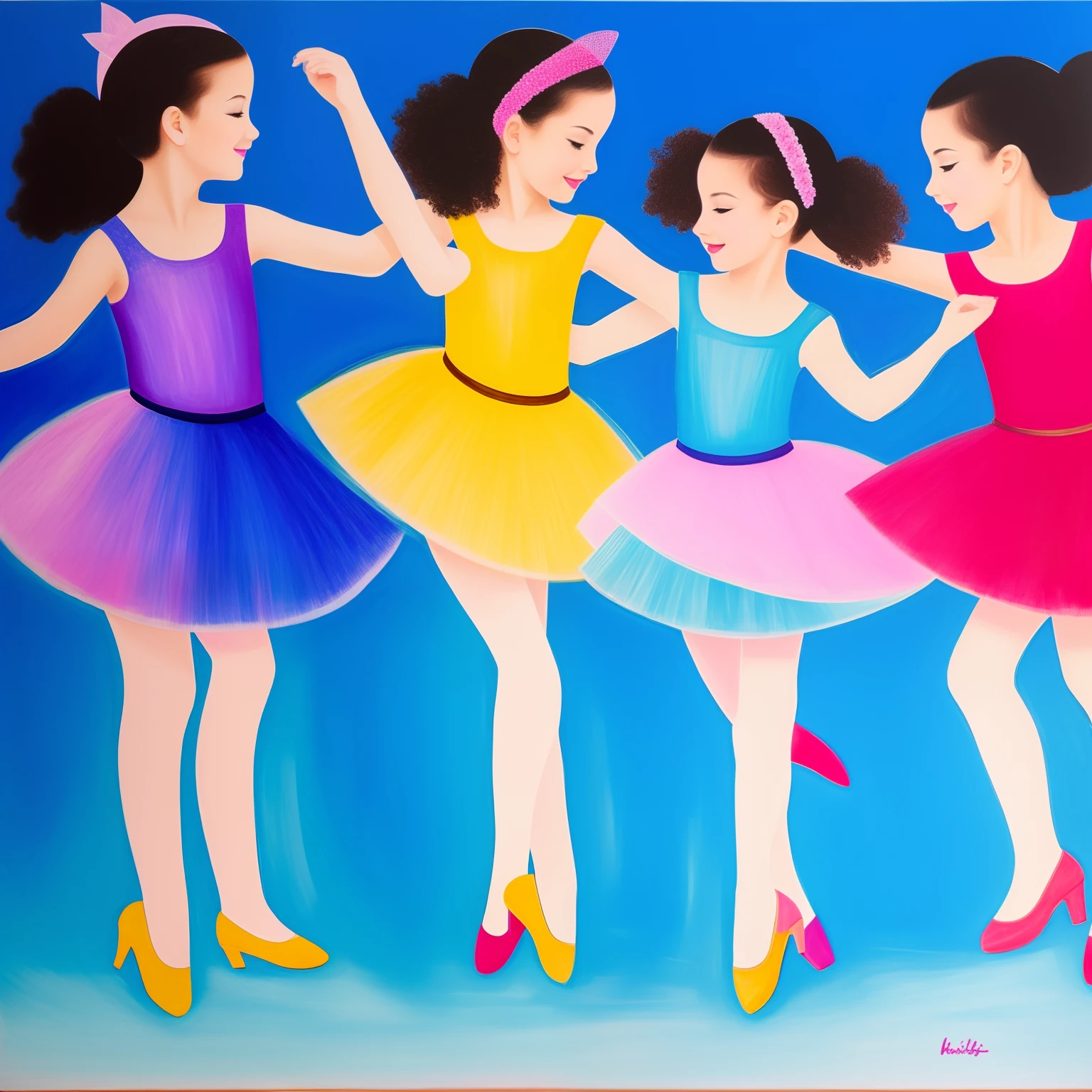 Three dancing girls