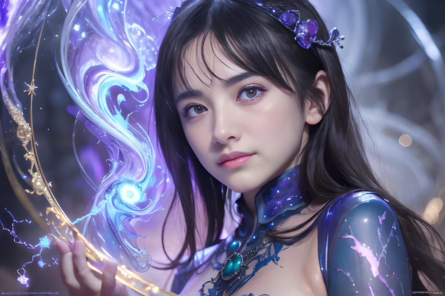 (Two beautiful age italian girls:1.6), Close friends, (They are hugging each other:1.2), Kiss her cheek or chest,(Detailed iridescent bodysuit with beautiful fractal or marble design:1.5), Incredible and spectacular scenes, ((High quality)), ((Detailed)), ((Fantasy)), Blue Plasma Brain, Green Plasma Body, Vulgarity, beutiful breast, obscenity, (Lewd smile:1.2), coarse, Obscene, mean, (raunchy:1.2), (Immoral:1.2), Lachish, (small breasts with beautiful raised pink areolas,,,,,,:1.5), (Cameltoe), (Expression of ecstasy:1.2), Photorealistic, Official art, Unity 8K Wall , 8K Portrait, Best Quality, Very high resolution, (Incredibly beautiful nature background:1.6), (18 years old:1.5), (Sexy and glamorous:1.1), (A coquettish expression:1.6), (seductively smiling:1.6), (erotic posing:1.9), (Model Posing:1.8), Beautiful seductive face, Portrait, (Thick eyebrows:1.4), (Big scarlet eyes:1.2), Beautiful eyes with fine symmetry, (Ultra detailed eyes:1.4), (High resolution blue eyes:1.1), Intimate face, (ultra detailed skin texture:1.4), White skin, pale skin, Perfect Anatomy, Thin, (Beautiful toned body:1.5), Hair Bow, (Moist skin:1.2), No makeup, (dark circles:1.1), Good anatomy, Focus Face, good-looking, (Emilia Clark:0.6) (Emma watson:0.3),(Jennifer Connelly:0.4), ( Face:1.5), Elegant face, Nice, Dolce, (A delicately crafted necklace is wrapped around her neck..), (Bioluminescence with brilliant brilliance:1.4), (Luminous magic circle:1.5), Ruins of an ancient castle, Shining majestic cloud masses and sky, lightning bolt, Epic Realistic, (Greg Rutkowski:0.8), (teal and orange:0.4), (Art Station:1.5), Cinematic, (nffsw:1.5), Hyper Detailed, Dramatic light, (Intricate details:1.1), Beautiful black hair, (Wearing a gauntlet with a dense and very beautiful design decorated with jewels:1.1), Small chest