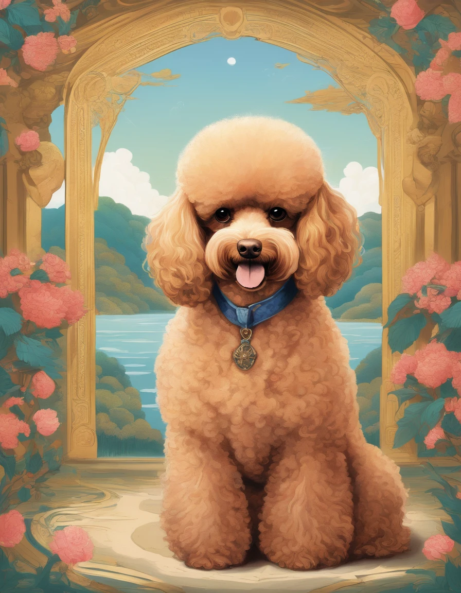 Certainly! Here's a description of a Miniature Poodle illustration in Naoki Saito's style:
"Behold a stunning work of art in Naoki Saito's signature style, featuring the charming and elegant Miniature Poodle. This exquisite illustration captures the essence of this beloved breed with a touch of grandeur and mystique.
The backdrop of this masterpiece transports you to a whimsical realm, where the Miniature Poodle takes center stage. Its fur is depicted with intricate attention to detail, showcasing every curl and wave, while the eyes hold an air of wisdom and grace. The Miniature Poodle's pose exudes a regal and confident aura, reflecting the breed's proud demeanor.
Naoki Saito's use of rich, vibrant colors brings life to the artwork, making the Miniature Poodle stand out against the backdrop of lush scenery. Each stroke of the brush tells a story, evoking a sense of wonder and admiration for this enchanting creature.
This illustration is more than just a visual delight; it's a testament to the skill and artistry of Naoki Saito, inviting you to immerse yourself in a world where the Miniature Poodle reigns supreme. Whether you're a fan of art, dogs, or both, this piece is sure to captivate your heart and imagination."
Feel free to use this description for your Miniature Poodle illustration in Naoki Saito's style!