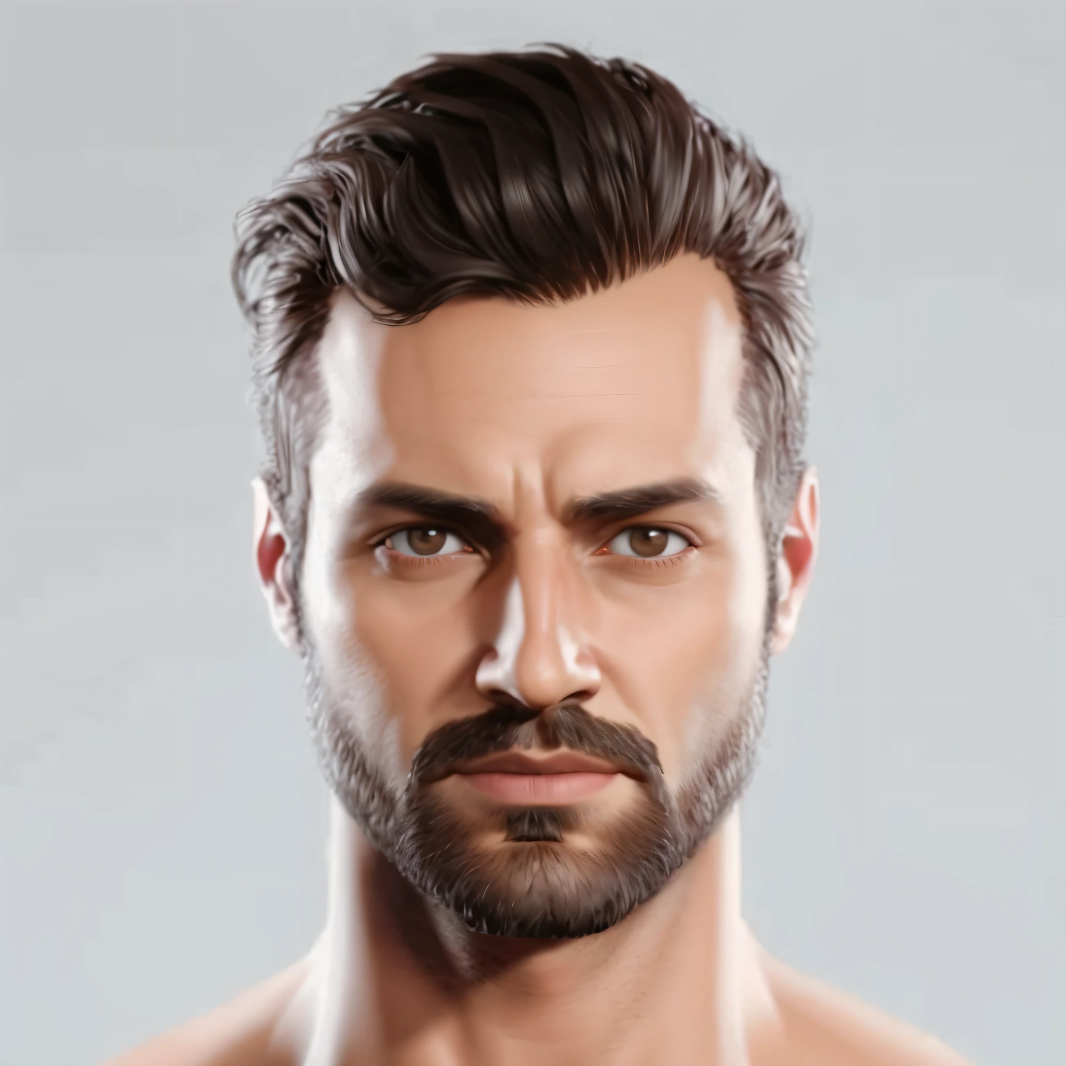 arafed man with a beard and a black shirt looking at the camera, a character portrait by Adam Marczyński, zbrush central contest winner, digital art, realistic face moody lighting, handsome detailed face, cinematic realistic portrait, 8k portrait render, 8k highly detailed face, beautiful male face, highly detailed vfx portrait, sharp high detail face