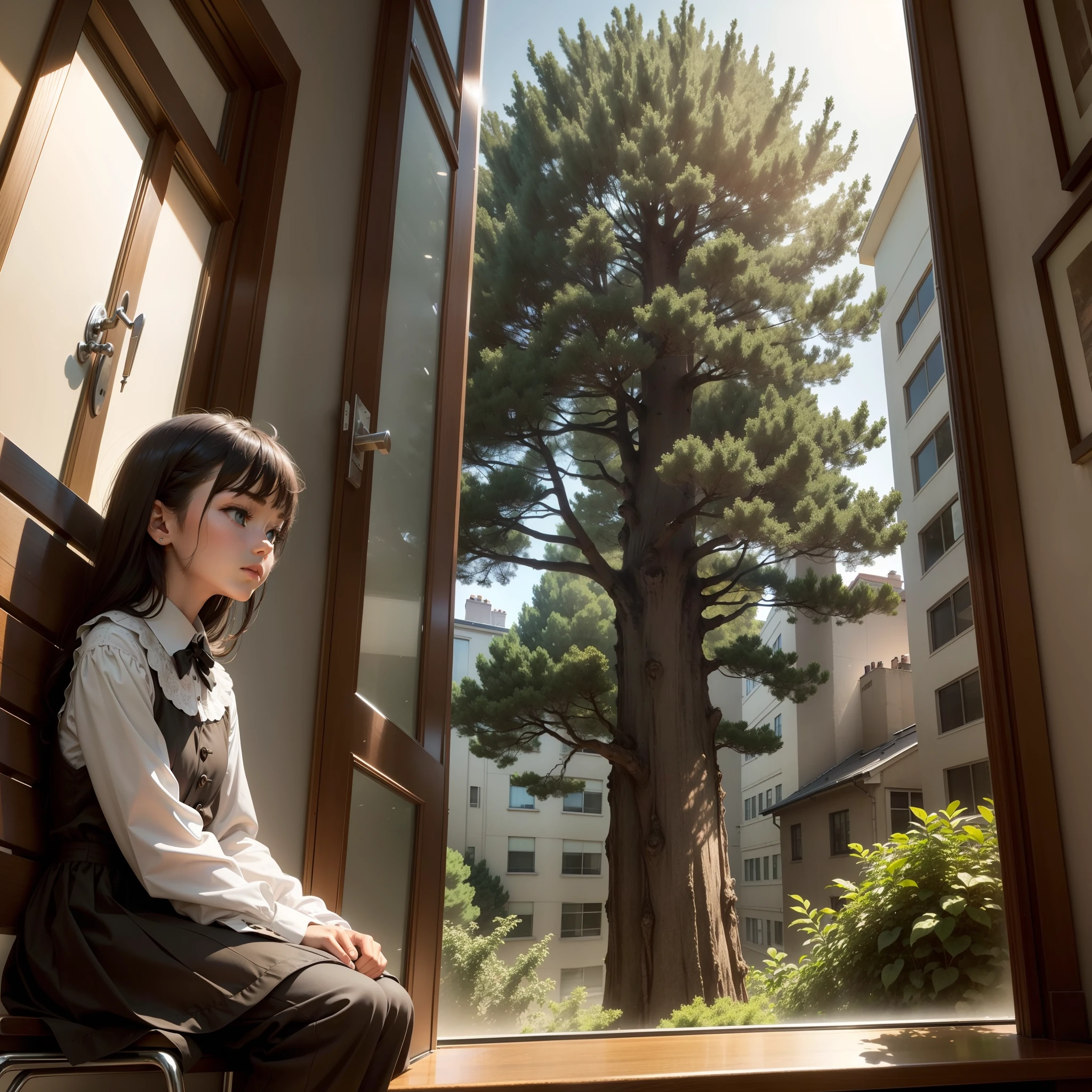 Don't be a tree that can be watched by others sitting far away by the window
If you were born outstanding, you wouldn't have to remember those gossip
I grew so tall with my efforts
Tall and stout, stand out from the crowd
He was sitting by the window, typing over the code
I occasionally glanced up the window
Sigh at the towering trees
Also leave doubts。Could it be
Because of where it stands
There is a small hill?