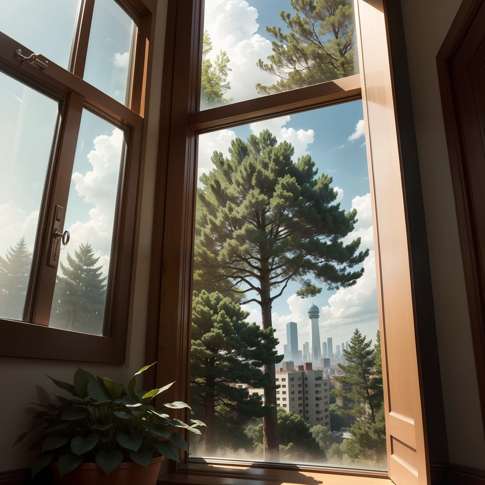 Don't be a tree that can be watched by others sitting far away by the window
If you were born outstanding, you wouldn't have to remember those gossip
I grew so tall with my efforts
Tall and stout, stand out from the crowd
He was sitting by the window, typing over the code
I occasionally glanced up the window
Sigh at the towering trees
Also leave doubts。Could it be
Because of where it stands
There is a small hill？