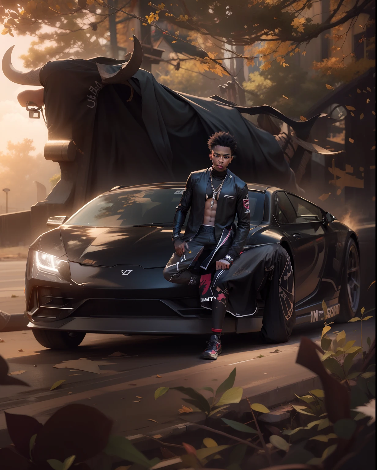 Change the boy clotha black pantshart