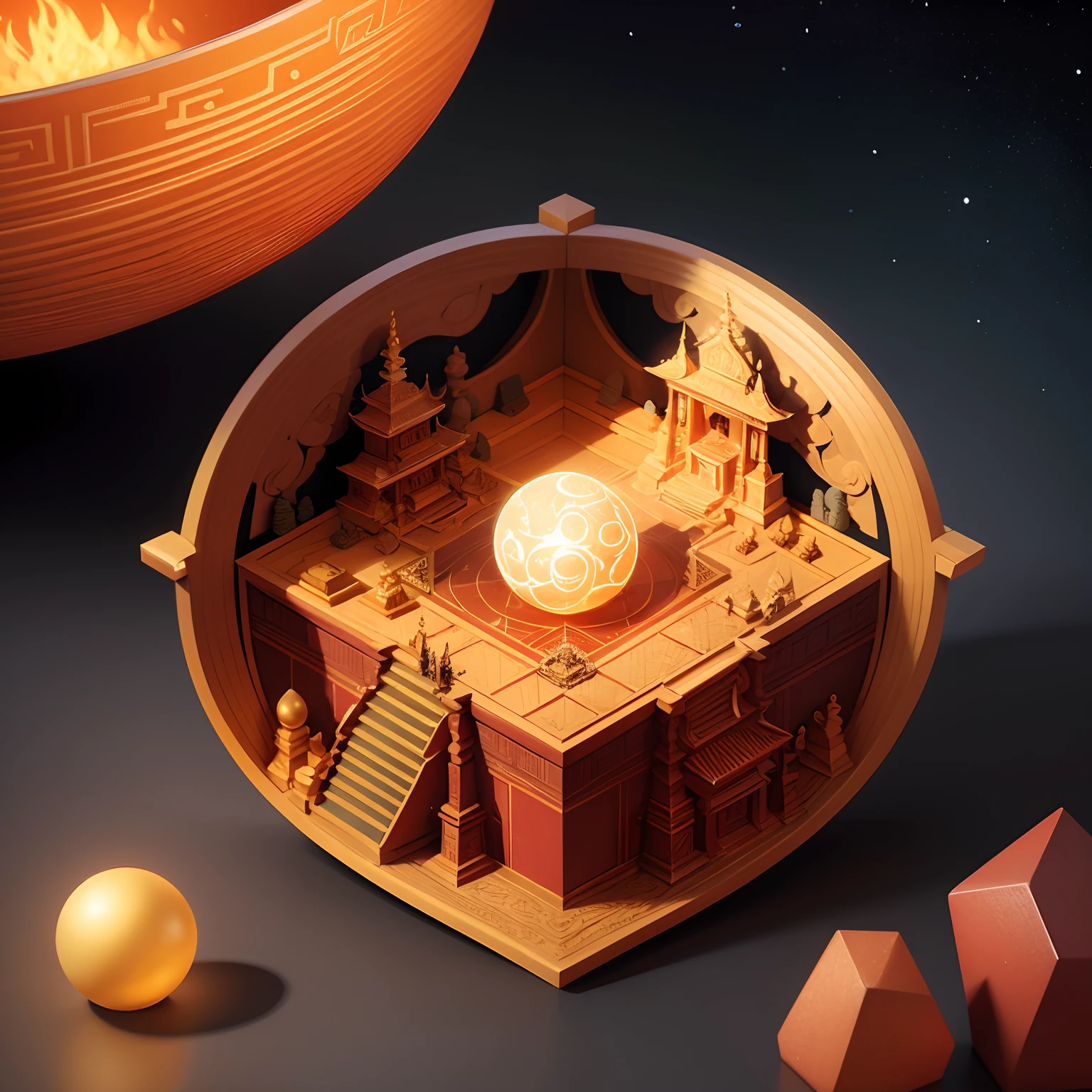 Amitabha, universe in Buddhism, isometric
