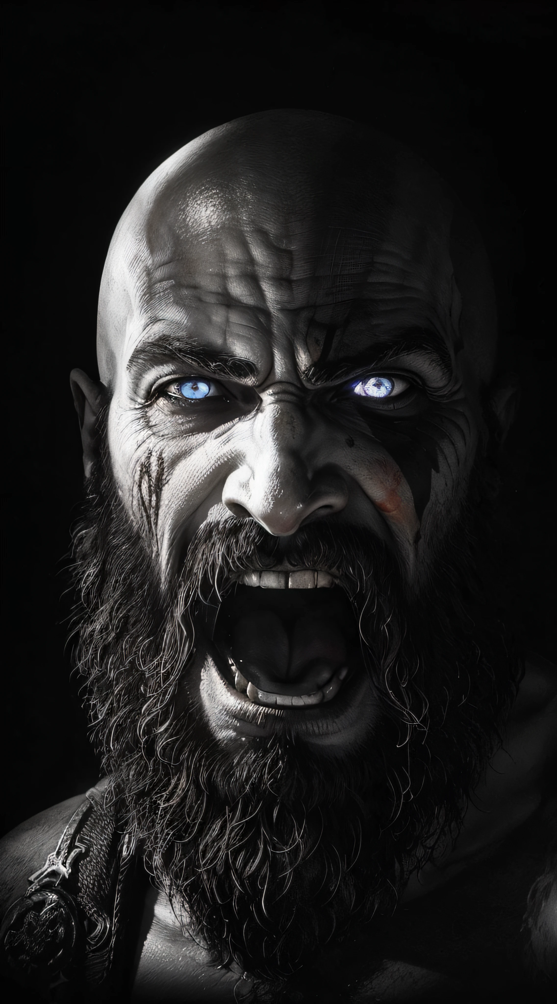 imagem fiel ao original, qualidade boa, aspecto bom, semelhanca ao original, kratos jogo god of war 2018