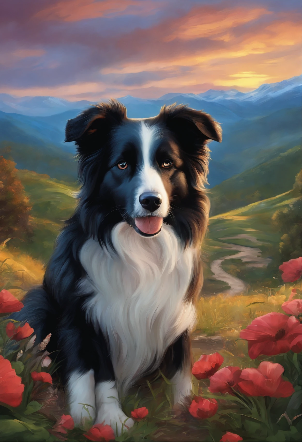 Cartoon cachorro Border Collie