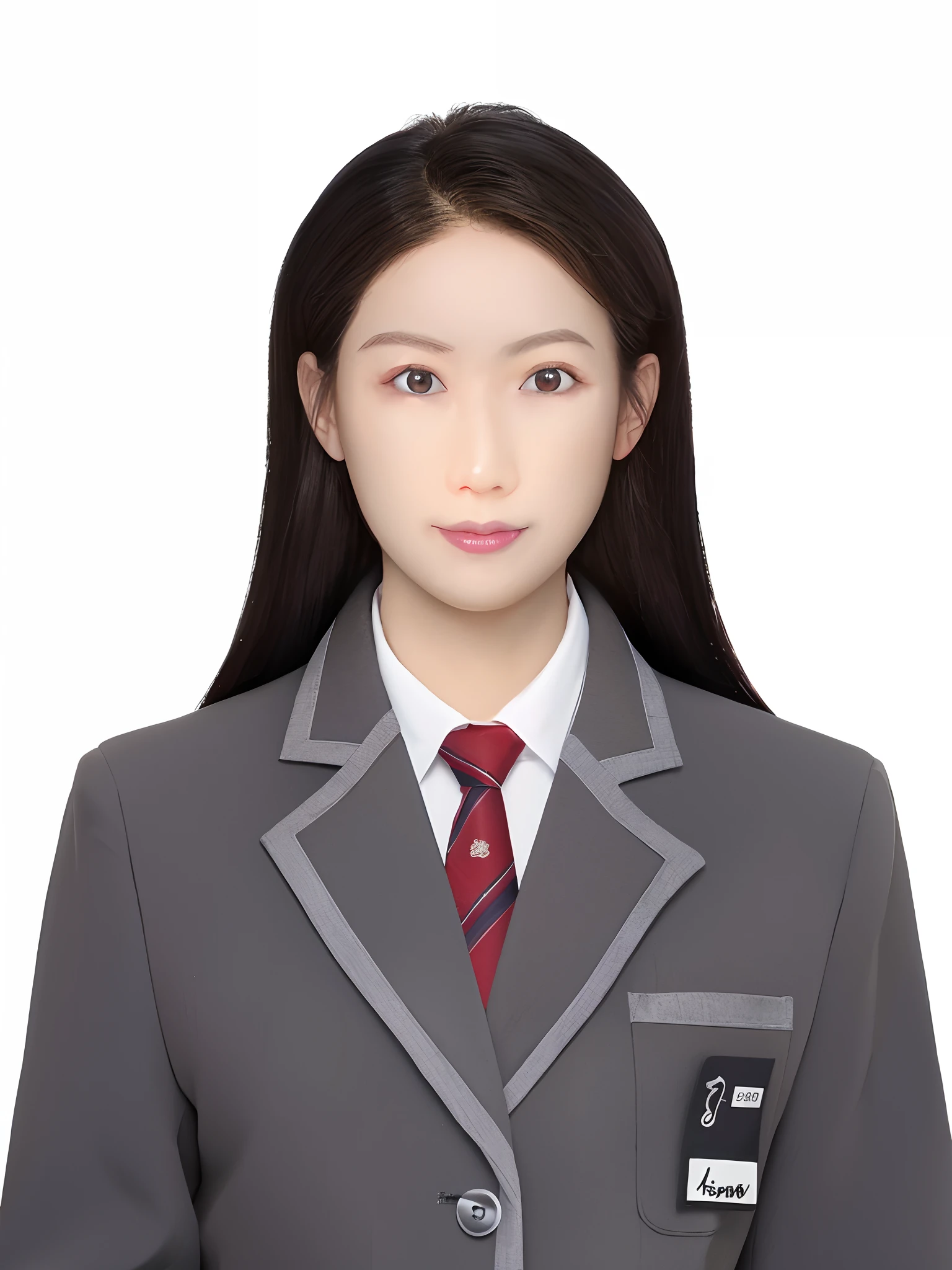 Arad woman in gray suit and red tie poses for a photo, xintong chen, jinyiwei, Yun Ling, Yoshitomo Nara, Li Zixin, wei wang, wenjun lin, Lin Qifeng, Zhang Pengzhen, xision wu, chengyou liu, yanjun cheng, wenfei ye