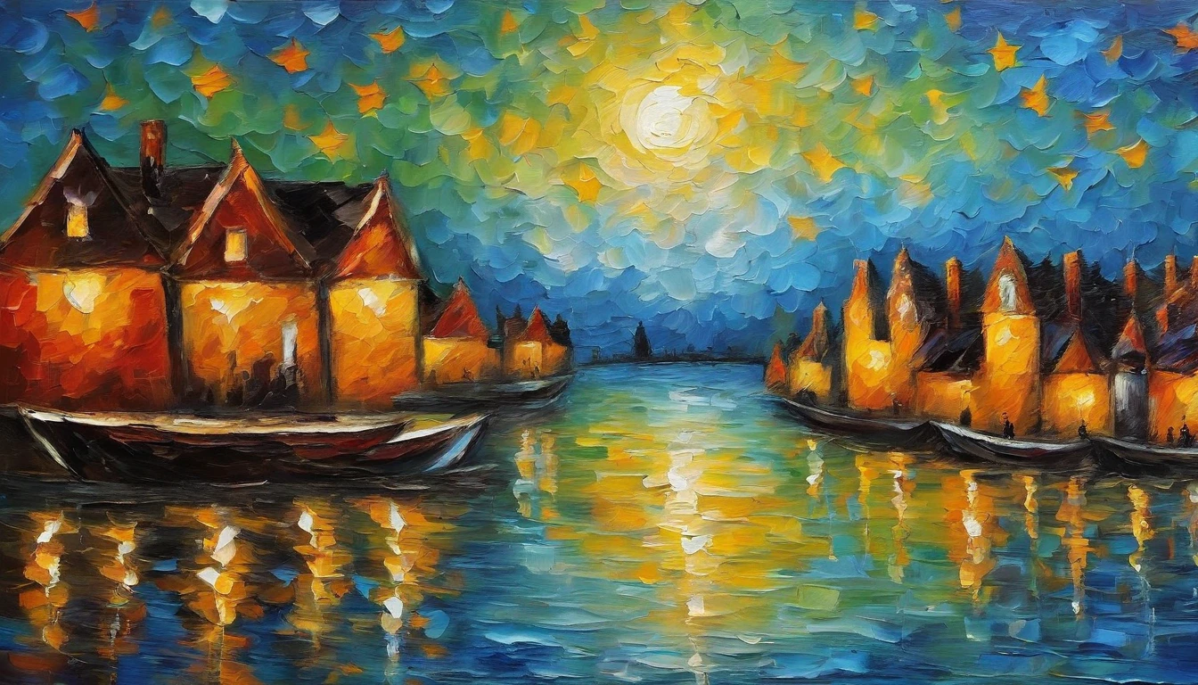 masterpiece、top-quality、Impresionismo,Paintings by professional painters,Van Gogh style,starry nights