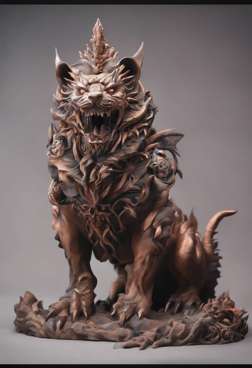 Strange monsters in a fantasy world，sabertooth tiger，long canine teeth，Strong limbs，Covered in flames，Blood，Covered with thick spikes，Moon Night，中景 the scene is，Full body like， highly detailed surreal vfx，oc rendered，Shot with 70 mm - AR 16:9 --q 2 --s 1000