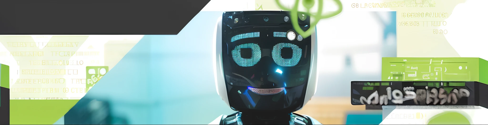 crie uma imagem do rosto, 300px por 300px, Robot with female human face, close-up of a robot sitting down, friendly humanoid cyber robot, happy robot, friendly robot, friendly humanoid robot, humanoid robot close up, Face detalhada de um androide, Um retrato de um androide, robotic face, portrait of a robot, portrait of a teen robot, Robot in the city of Rio de Janeiro