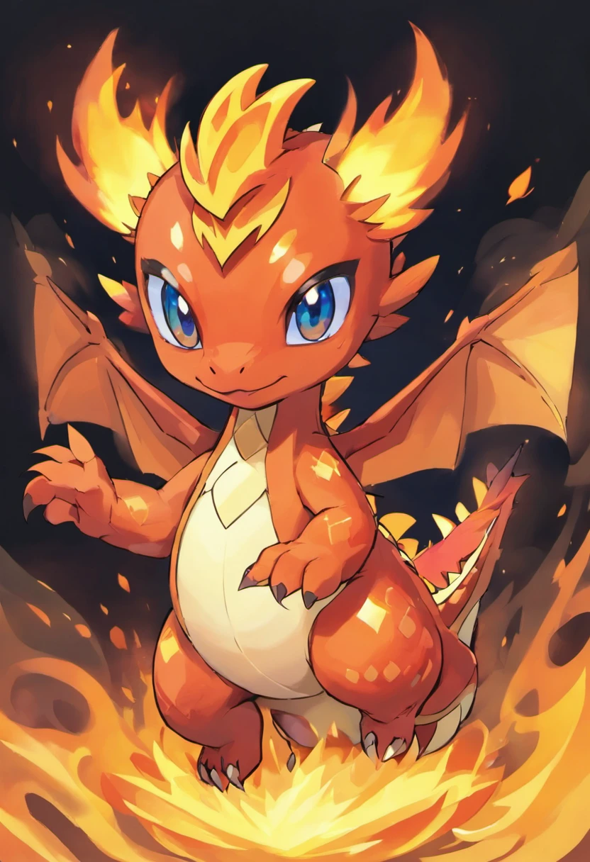 a fire dragon concept sheet