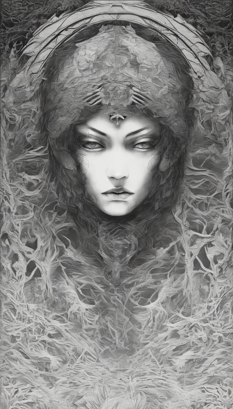 (White background:1.4),(Silhouette of a girl's head, Eyes closed, colorfull long hair, Oriental elements),(Chinese illustration:1.3,paper art:1.3, Quilted paper art:1.2),( reasonable design, Clear lines, High sharpness,Best quality, Very detailed, Masterpiece, movie light effect, 4K ) ,Brown eyes