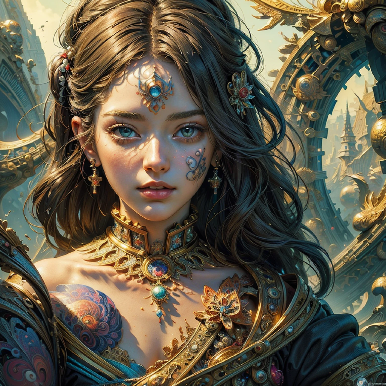 (masterpiece, top quality, best quality, official art, beautiful and aesthetic:1.5), (1girl), extreme detailed,(fractal art:1.5),colorful,highest detailed