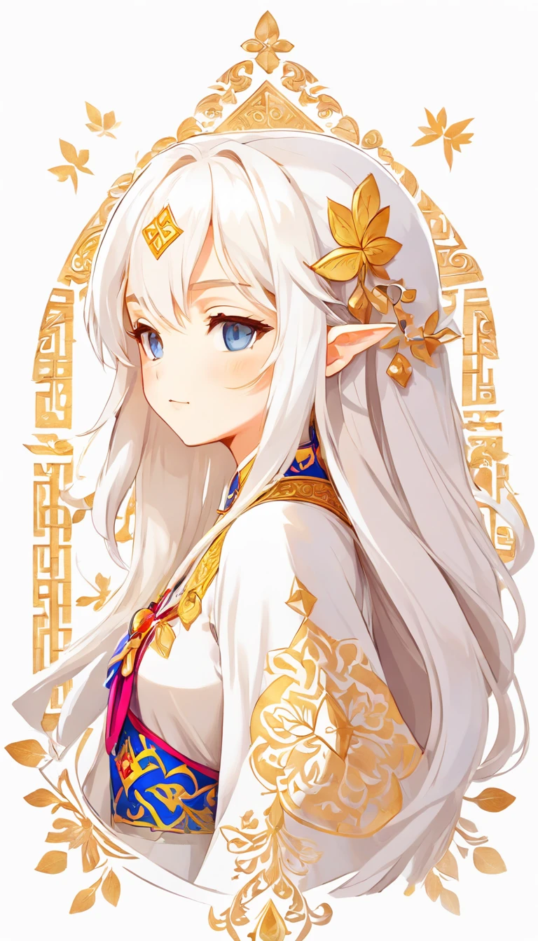 (White background:1.4),(Silhouette of a girl's head, Eyes closed, colorfull long hair, Oriental elements),(Chinese illustration:1.3,paper art:1.3, Quilted paper art:1.2),( reasonable design, Clear lines, High sharpness,Best quality, Very detailed, Masterpiece, movie light effect, 4K ) ,Brown eyes