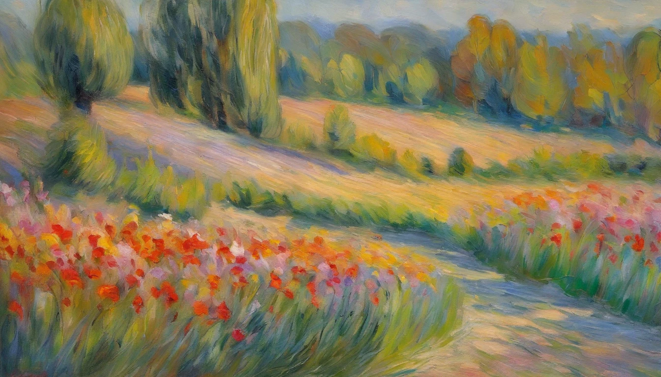 masterpiece、top-quality、Impresionismo,Paintings by professional painters,Claude Monet,Hinageshi Field
