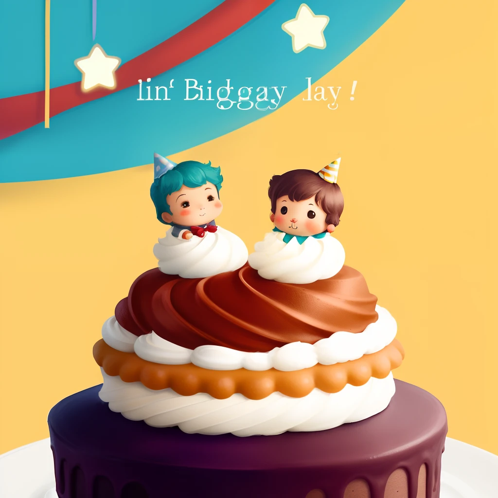 several colored bixigas on top of each other birthday design
