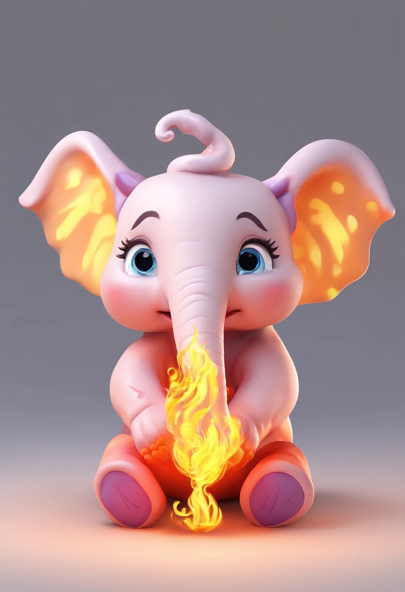 cute baby fire elephan