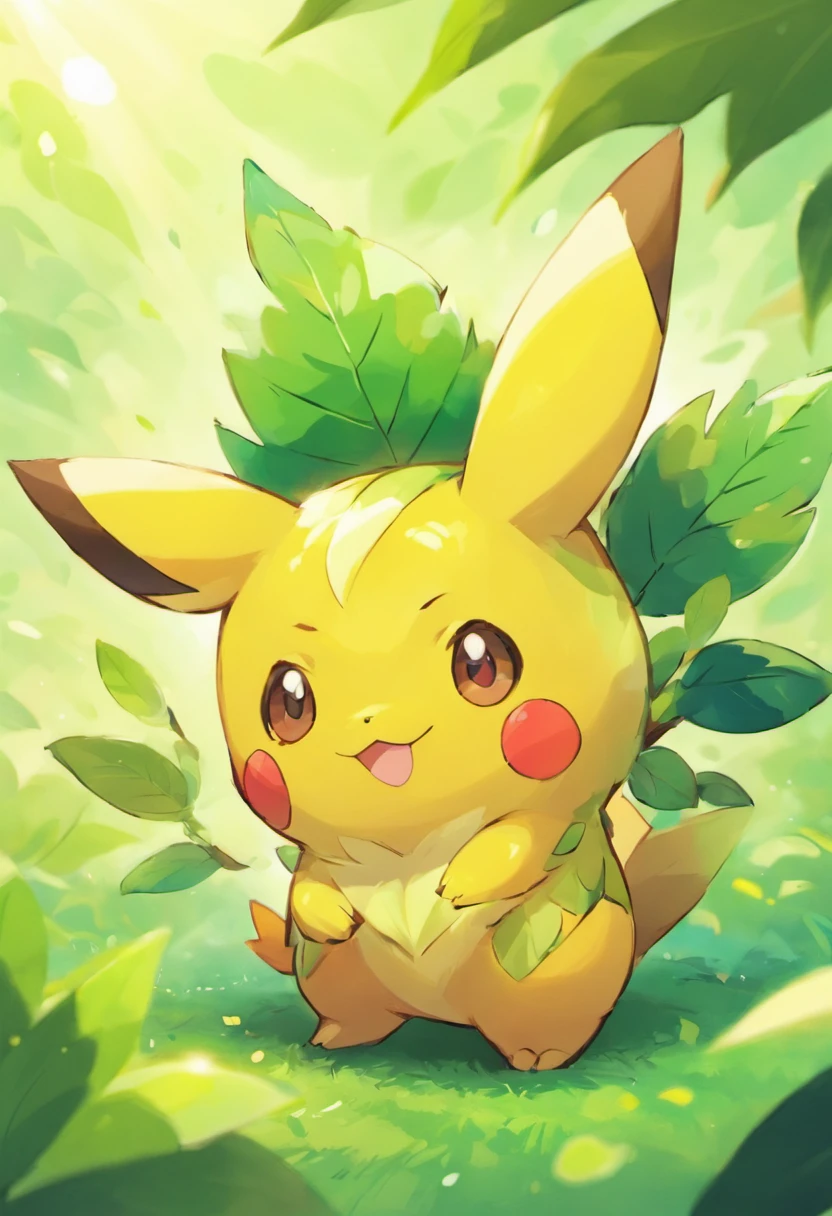 a cute leaf pokemon