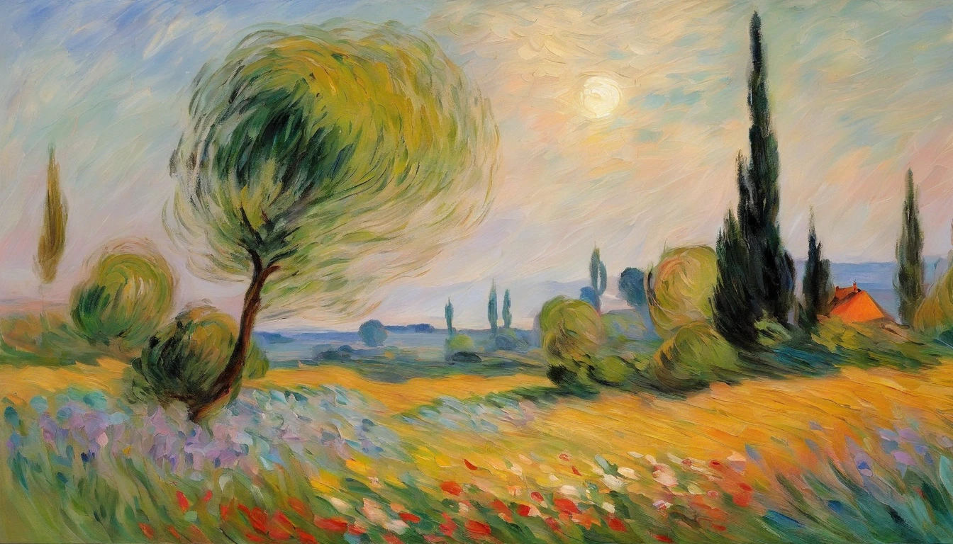​masterpiece、top-quality、Impresionismo,Paintings by professional painters,Claude Monet,Hinageshi Field,colourfull