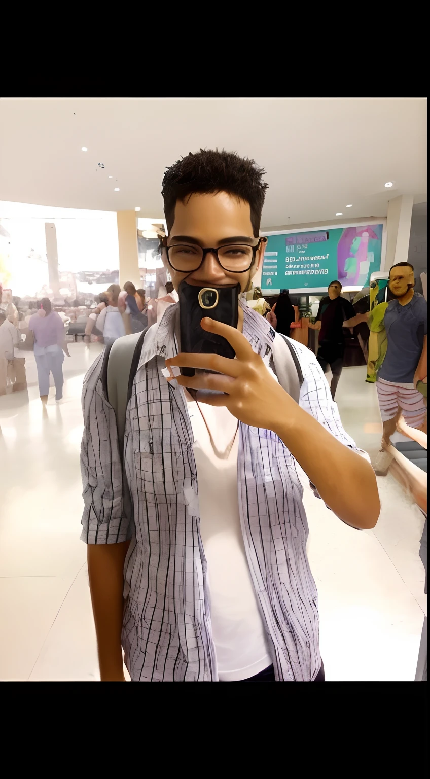 remove front hand from image and phone, adicionar um sorriso