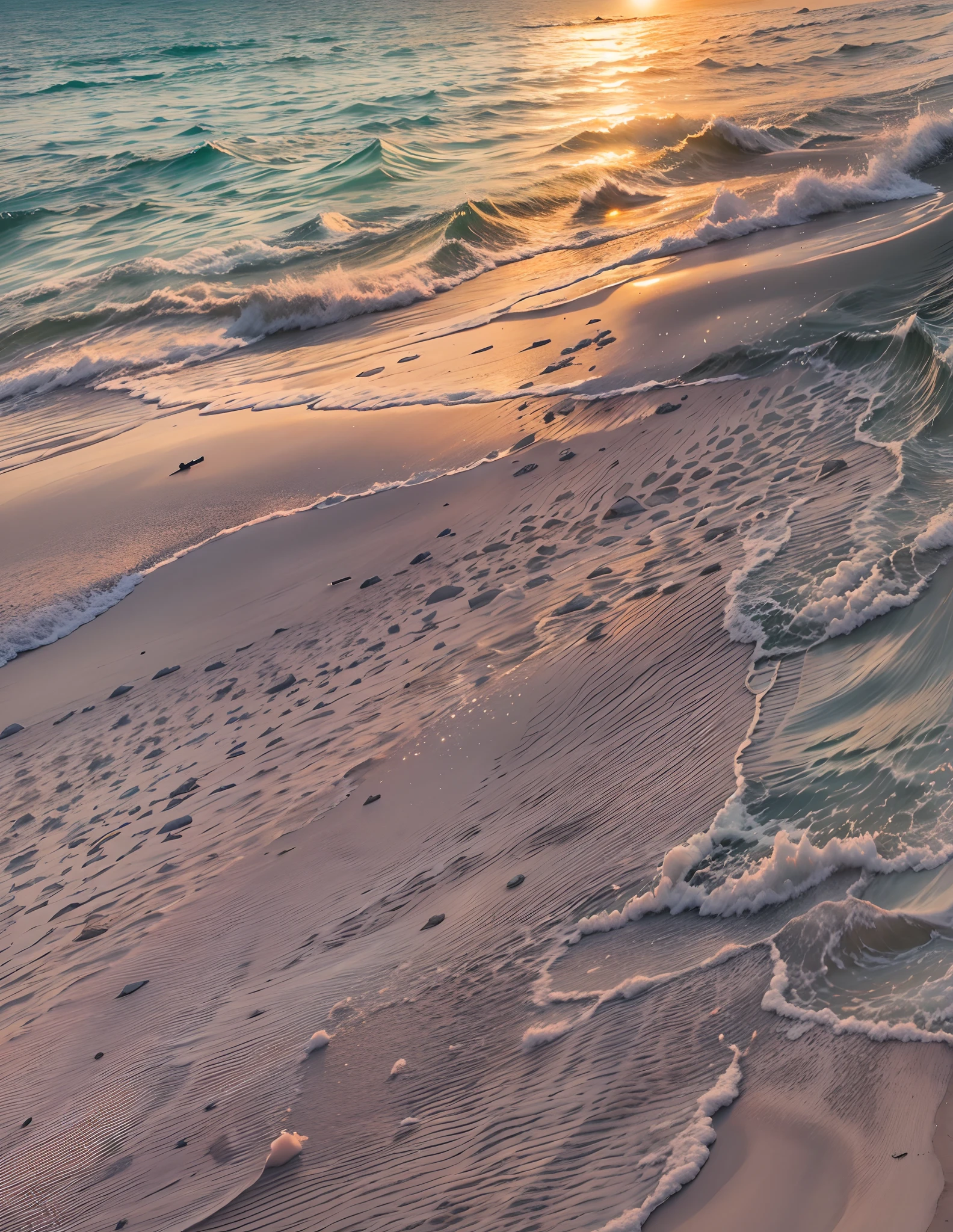 beach with sunset in the and of world