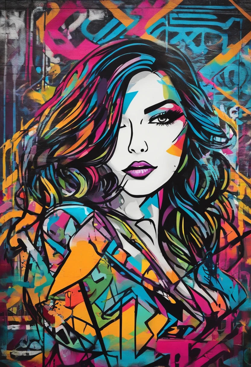 "close up, portrait of a young Italian woman, Amy Winehouse, hyper realistic, detailed face, The image should draw inspiration from the freshness of olives, , the vitality of gin, the mysterious nature of night, and the joy of life." set against a dynamic and colorful backdrop. The background should be abstract and vibrant, colours of green, incorporating various shapes and patterns to create an artistic atmosphere."