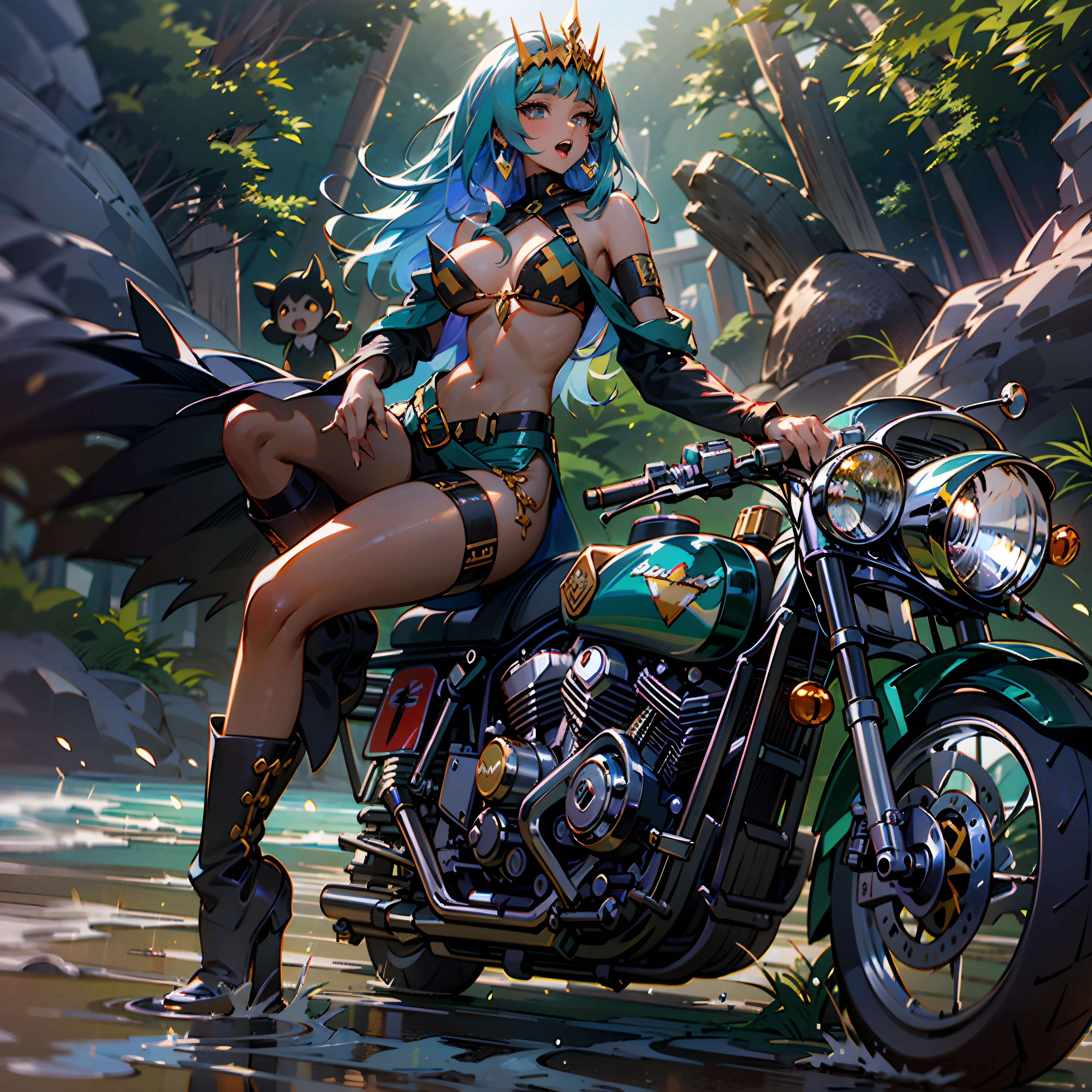 Sun Masterpiece epic Ocean Sea sunlight backlight Goddess Beach beholder outdoor mounted motorcycle_Harley_Davidson Suncraft Artificier hearth sundrop urban "Armada" contre-jours moto "Heavy Metal" Devastating Will-o'-the-wisp iota pixie sprite luminescence war battle mature female "luis Royo" dazzling ride bike, Cosplay riders richesse Amiral decorated "Nicki Minaj" Commander jukebox Pilots jacket cow-boy flag Earth sunLight ultra pro-Photorealistic optimal ultra high_quality opengl-shaders ultra high_detail accurate reflex ultra high-resolution perfection graduates volumetric lightning improved Octane_rendues UHD XT3 64K 32K 16K 8K DSLR HDR UnrealEngine5 3dcg shadow deep path Diva analogiques hairstyle dreads bangs extatiques symmetrical athletic african body skin tanmed suave cheekbones effects embarrassed glushes eye-liner saphirs saturate gorgeous dark beautiful eyes black pupils brown iris lazulis turquoise open mouth teeth (tongue droplet water drop of water) obvious smiles choke Floating Jacket Eccentric Cape Levitating Shoulders-Off Shirt Lace Clavicles White Papillotes embroidered leathers breasts reveal sideboob satin livid yellow orange corsait thick felt skirts matching bristles ample swinging spinels navel waist belt-chastity revealing heart diamond padlock silver agate pubis scarlet pubis-hairy indigo bristles protrusions silk Snap-lock tin gold garters thighs legs stainless steel boots gothic onyx, rubis summon milkweed floraison invoque viceroy magic incandescente creature CGSCOSITY butterfly Cristallines Wings (EOS R6 135mm 1/1250s f/2.8 ISO400) Monarch, Canon-ion flash blow glow opale impact, straight outfits armor heavy chrome flat rune lava bands population Tourmaline glyphe plasma cuivre "cyberpunk" background forest Equirectangular_360 glass mirror monster Fire Blast Flame Engravings Chef-D' tattoo (par Michelangelo) Bruce_Weber sex girls naked nsfw varied multi etc.