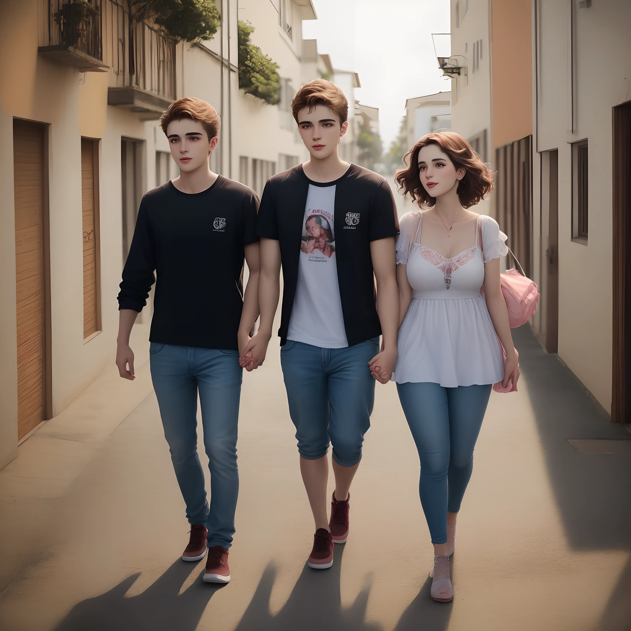 Moderno casal jovem apaixonado em momento romantico