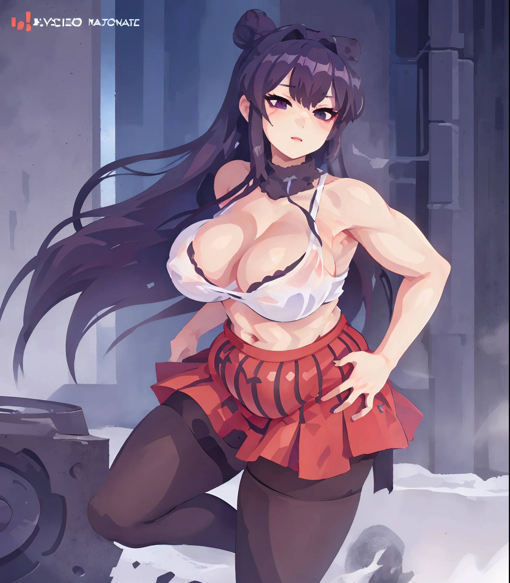 tmasterpiece, Best quality, (Detailed eyes and skin), ((Realistic)), , 1girll, Purple hair dress_Hair, golden colored_clothes, black_clothes, Blue_Eyes, Blue_sky, bblurry, bblurry_Background, bblurry_foreground, (modern_City:1.5), mediating_Breasts, Exercise_bblurry,photore_\（curly\），long whitr hair，Skysky，独奏，Full body body，Pregnant belly，Beth，Showing the belly，youthfulenergy，18-year-old girl，adolable，Two-dimensional painting style，(((muscular abs))), Pregnant women with，Best quality, 8K, High quality,, hair adornments, hair-bun, Long hair, bangs, bow, maid headdress, upper legs, Stockings, white thighhighs, cleavage cutout, Face focus, (Heart-shaped pupils:0.9), (Blush:0.65), (1girll, Solo:1.4), waterfallr，The tree、grassy fields、Rochas、hot onsen、hydrosphere、（illustratio：1.0）、Epic composition、Realistic lighting、high definition detail、tmasterpiece、Best quality，（非常详细的 CG 统一 8k 壁纸） Inspirations: punk rock music, counterculture icons, avant-garde art movements Personality traits: bold, daring, unconventional., holding flower, Large breasts, Detailed background, Detailed clouds,Pregnant belly，Two-dimensional painting style，(Masterpiece), Best quality, Fine details, Highest picture quality, Masterpiece,exquisite CG,1girll,Closed mouth,Brown eyes,Long hair,bangs,Bare shoulders, cleavage,(Big breasts:1.4),Bare arms,navel,Lace,a garter belt,Thighs,,White pantyhose,water,hyper pregnant,Girl,SushangV4,Yae,SideBraid,Black bandeau，black lence stockings, (((ahegao face)))