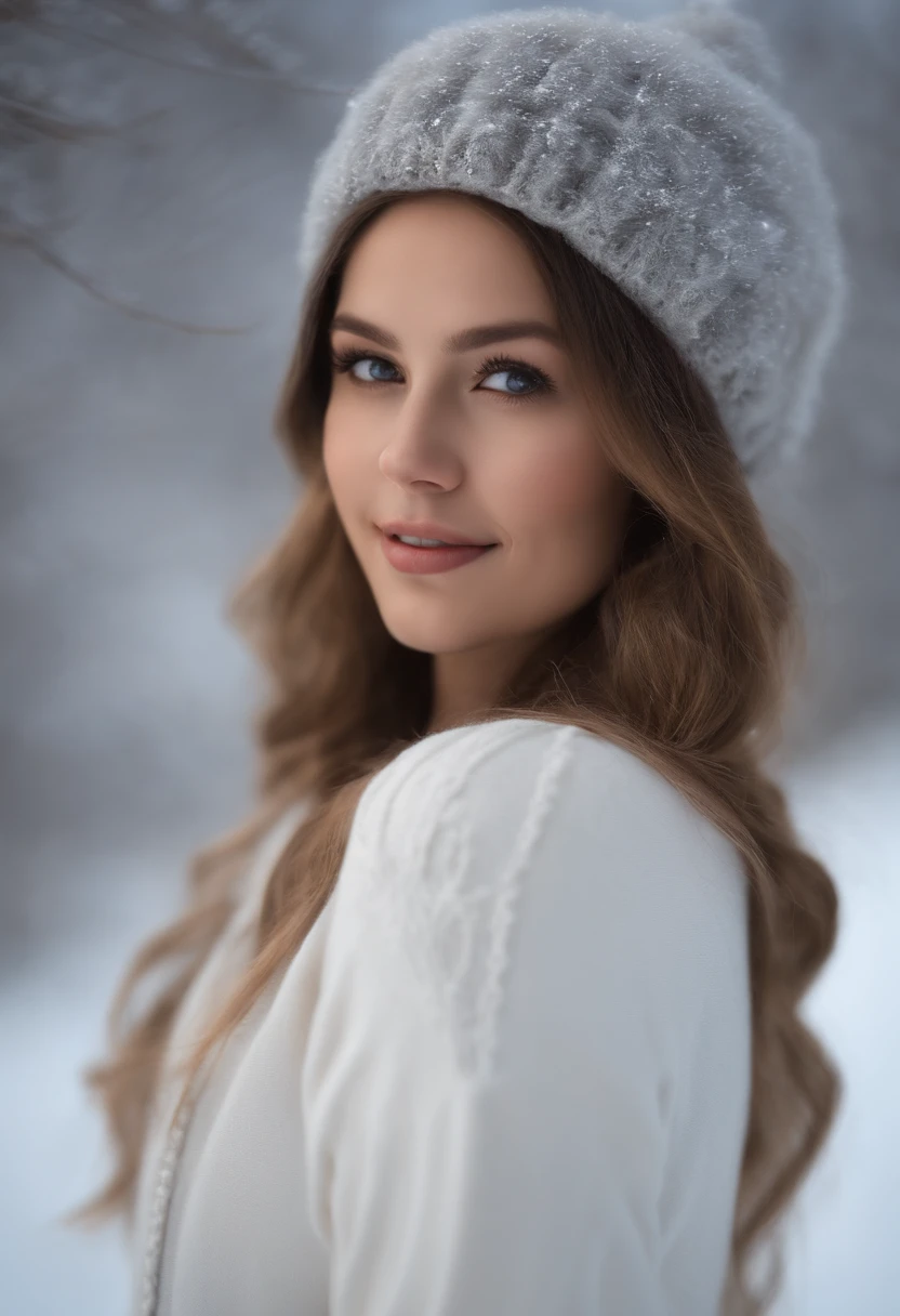 Winters,snow landscape,Beautiful girl,lacepantyhose,Random color,long sweater,depth of fields,Real light,Ray traching,OC renderer,UE5 renderer,Hyper-realistic,best qualtiy,8K, Works of masters,super-fine,Detailed pubic hair,Correct anatomy