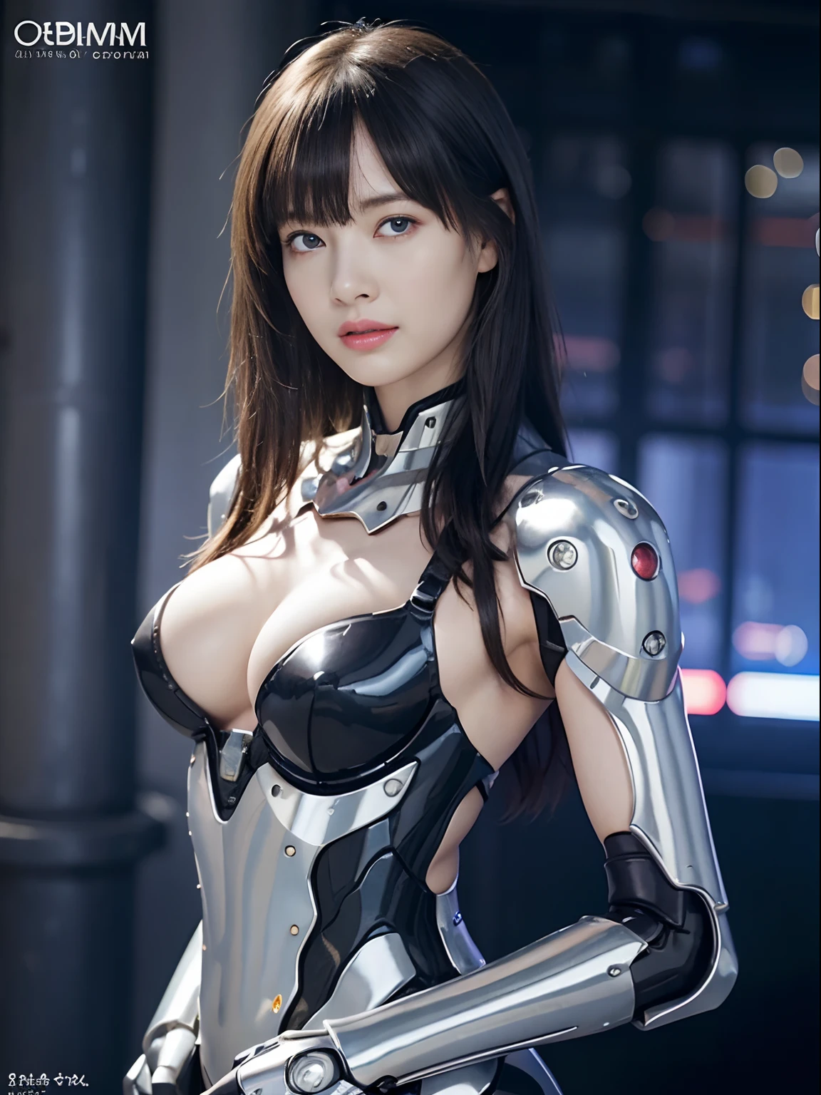 （Fight against mechanical robot soldiers）、top-quality、​masterpiece、超A high resolution、(Prostitute Sexy Pose),（Wearing a futuristic transparent sun visor）、(Photorealsitic:1.4)、Raw photo、***1人、Black hair、glowy skin、((1 Mechanical Girl))、((super realistic details))、portlate、（Small LED lamp）、Wire tubes that glow all over the body、globalillumination、Shadow、octan render、8K、Armpit、ultrasharp、Colossal tits、Small LED lamp、Raw skin is exposed in cleavage、metals、blood vessels connected to tubes、Red bodysuit、Armpit、Cyberpunk city background、Details of complex ornaments、Japan details、highly intricate detail、Realistic light、CGSoation Trends、Blue eyes、radiant eyes、Facing the camera、neon details、（Helmet of the Brave）、Mechanical limbs、blood vessels connected to tubes、Mechanical vertebrae attached to the back、mechanical cervical attaching to neck、Wires and cables connecting to the head、Gundam、Small LED lamp、Toostock、Toostock、