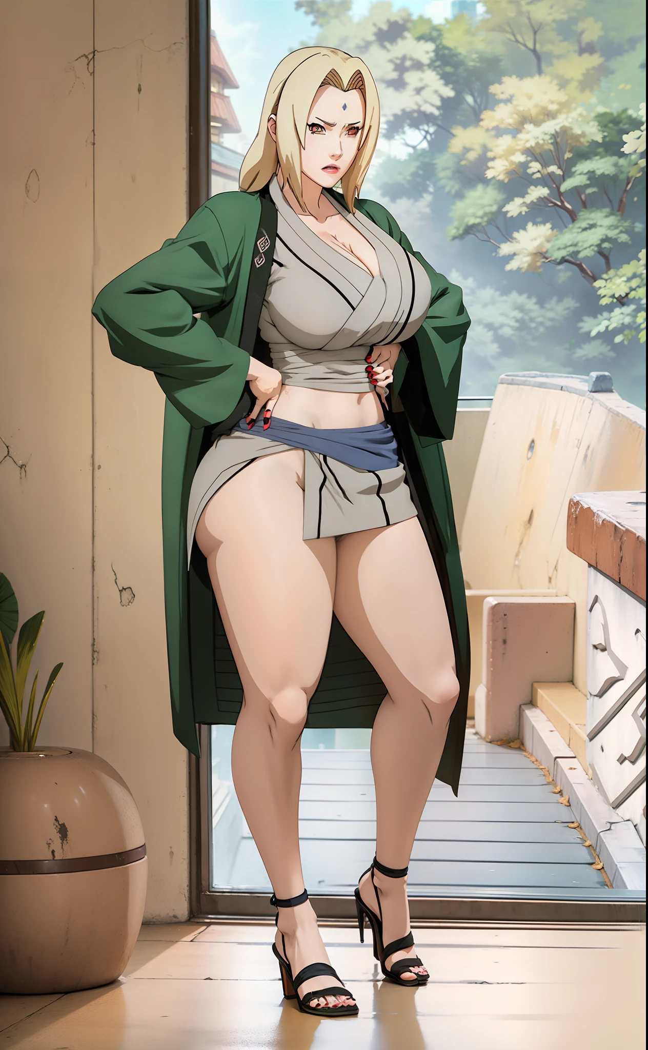 Tsunade, bunda grande pernas grossas