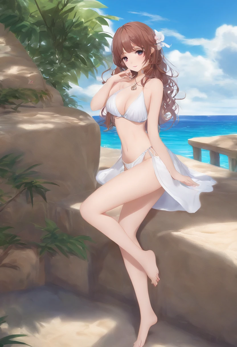 hololive、Kazuma Iroha、Wearing a white bikini