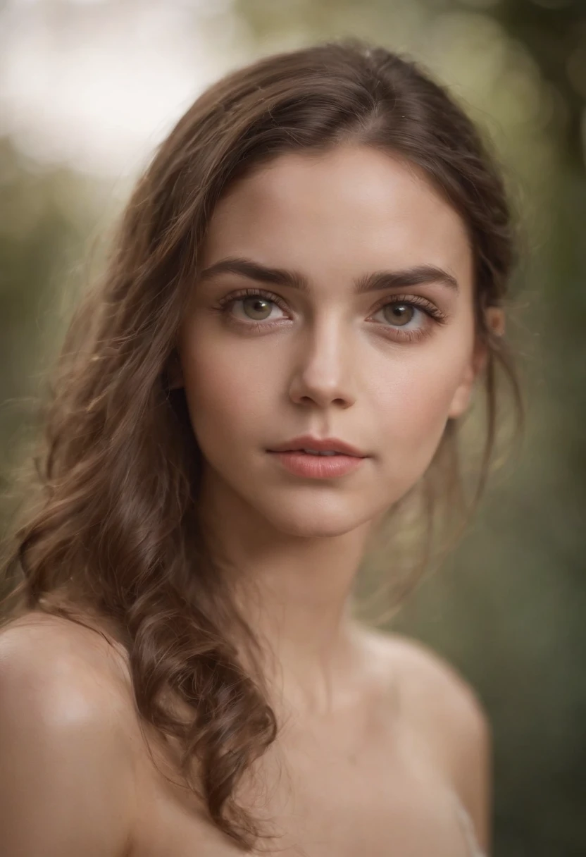 Young girlfriend, topless, orgasming expression, nice small tits, sexy, long hair, European, irresistible