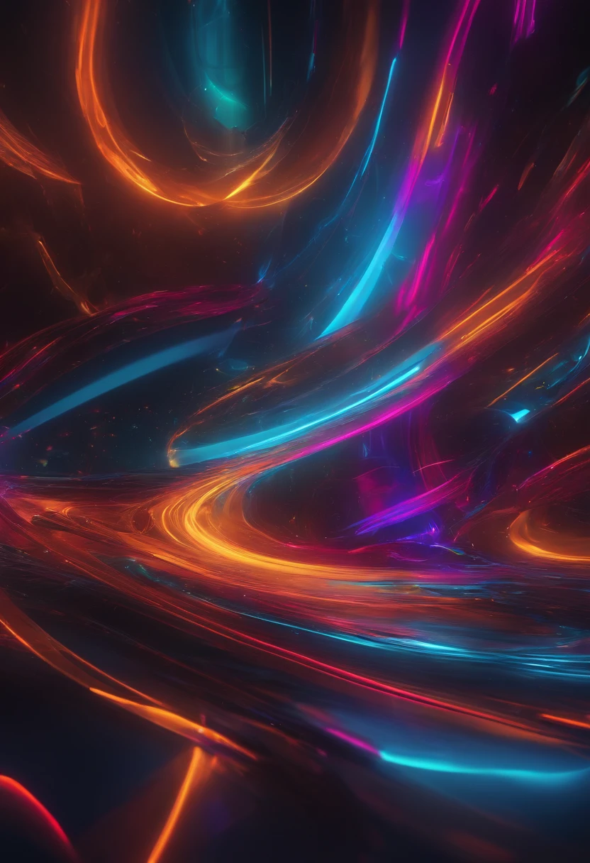 colorful neon abstract 4k ar 2:3